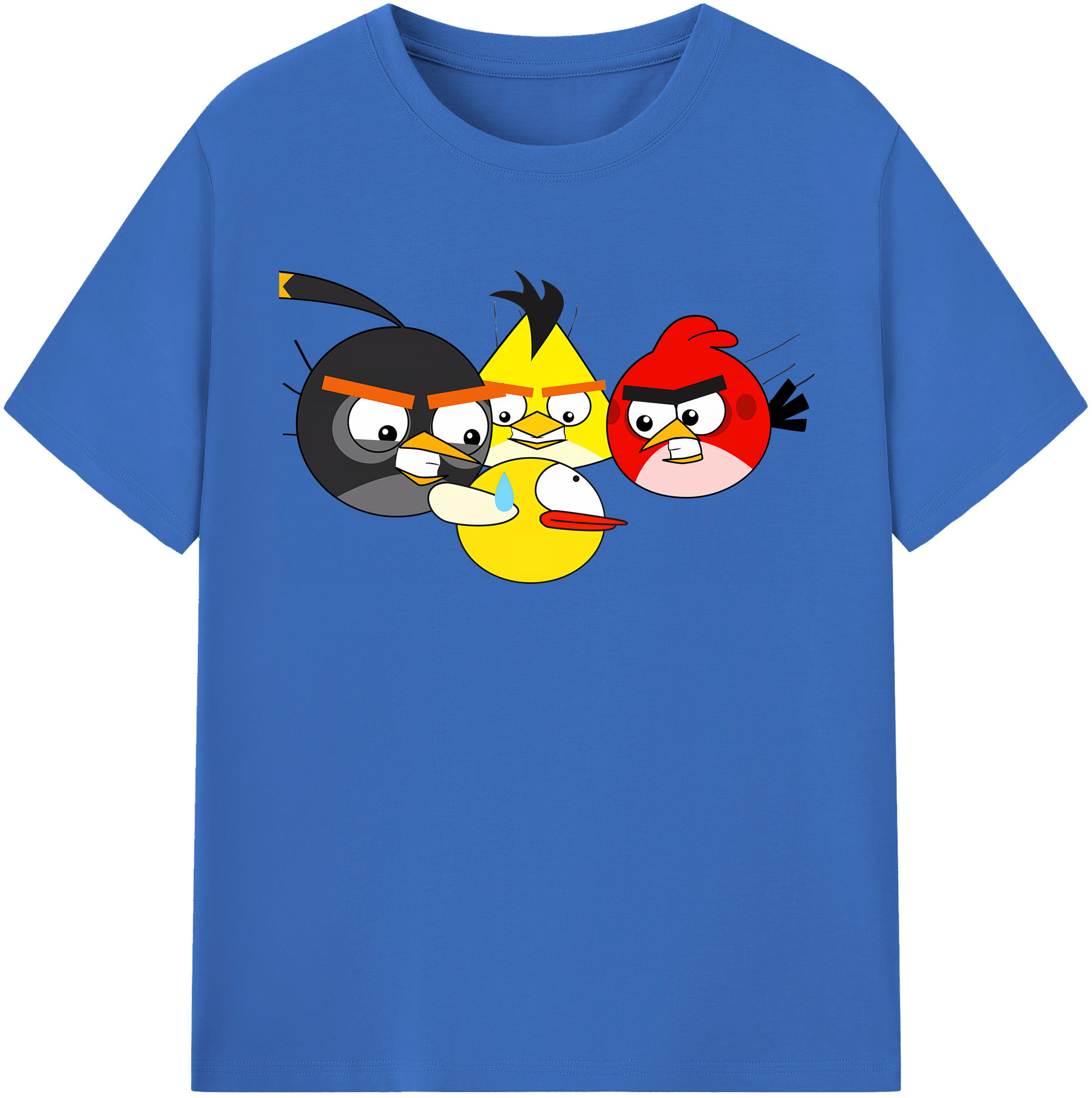 （画像用） Angry Birds アングリーバード 綿100％半袖Tシャツ（フロントプリント）