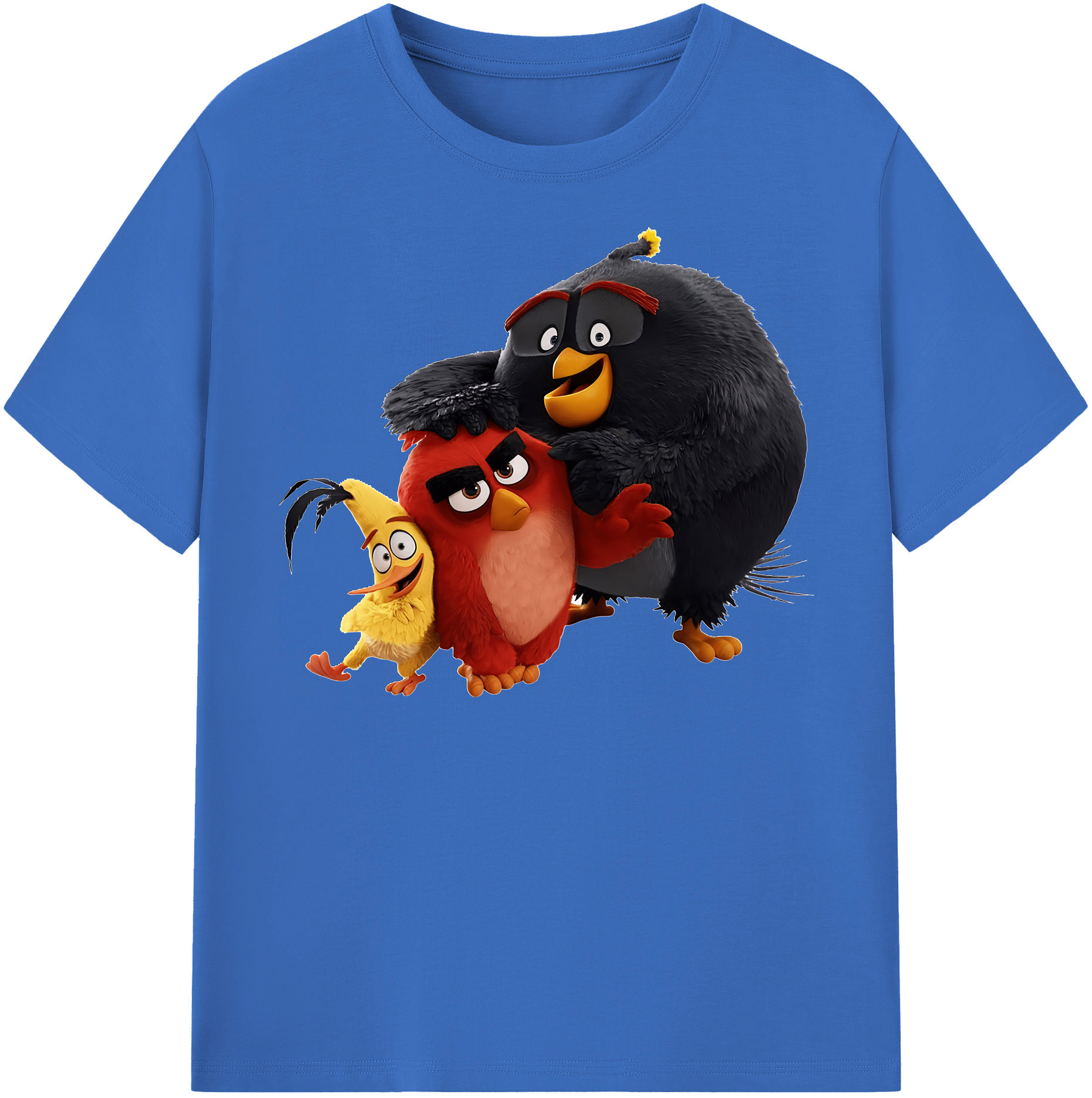 （画像用） Angry Birds アングリーバード 綿100％半袖Tシャツ（フロントプリント）