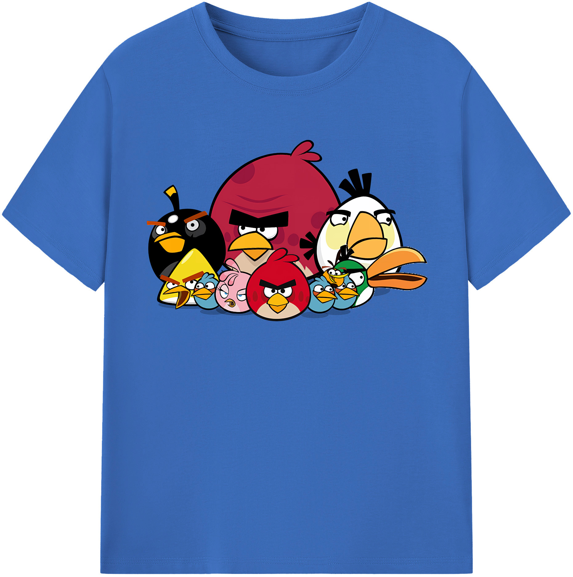 （画像用） Angry Birds アングリーバード 綿100％半袖Tシャツ（フロントプリント）