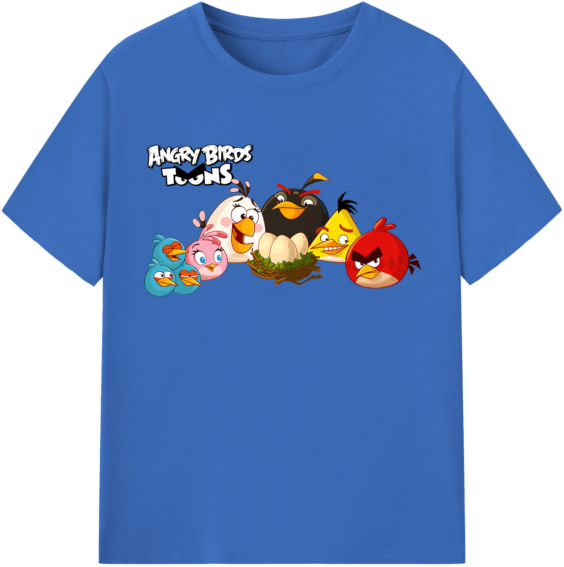 （画像用） Angry Birds アングリーバード 綿100％半袖Tシャツ（フロントプリント）