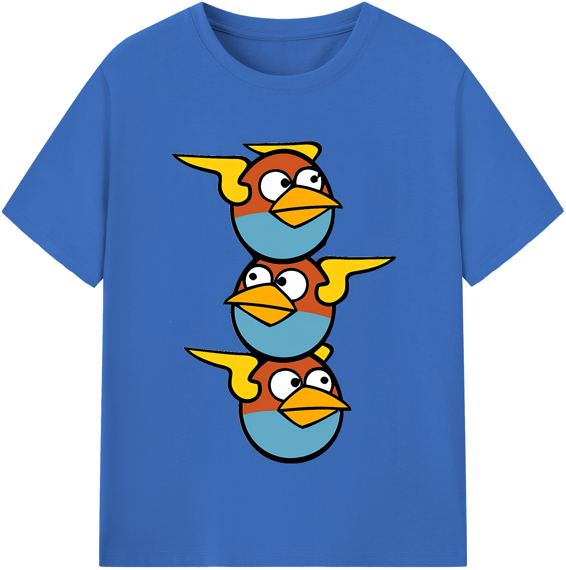 （画像用） Angry Birds アングリーバード 綿100％半袖Tシャツ（フロントプリント）