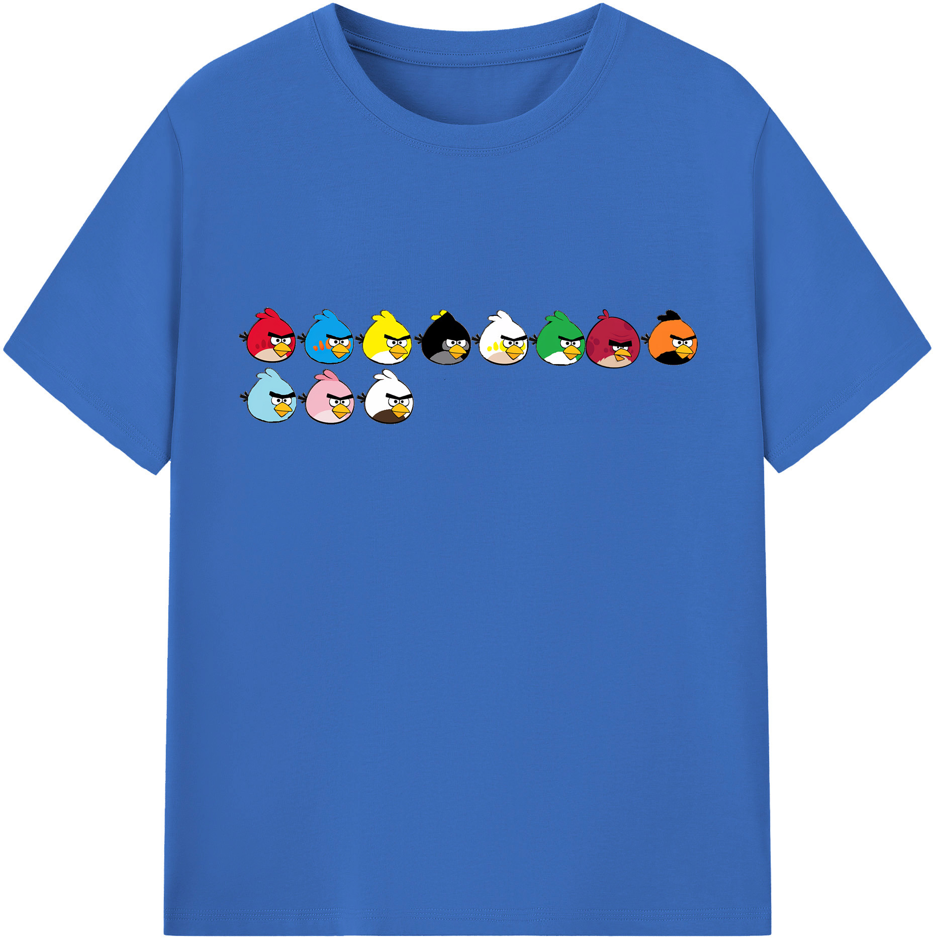 （画像用） Angry Birds アングリーバード 綿100％半袖Tシャツ（フロントプリント）