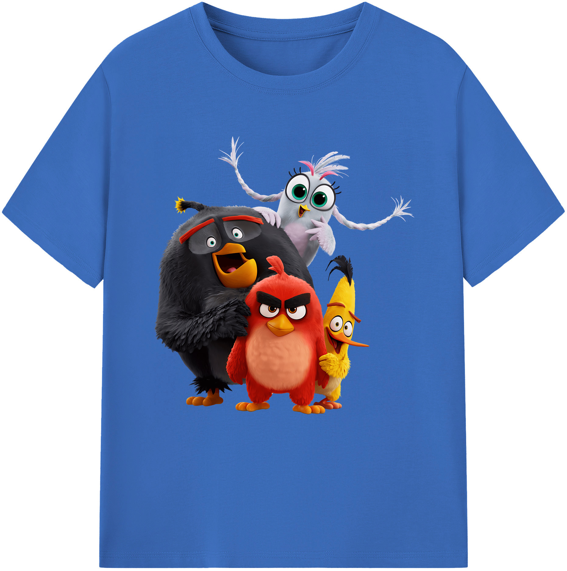 （画像用） Angry Birds アングリーバード 綿100％半袖Tシャツ（フロントプリント）