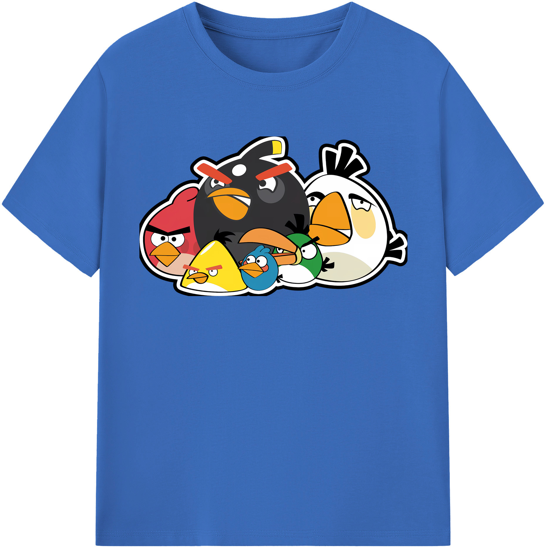（画像用） Angry Birds アングリーバード 綿100％半袖Tシャツ（フロントプリント）