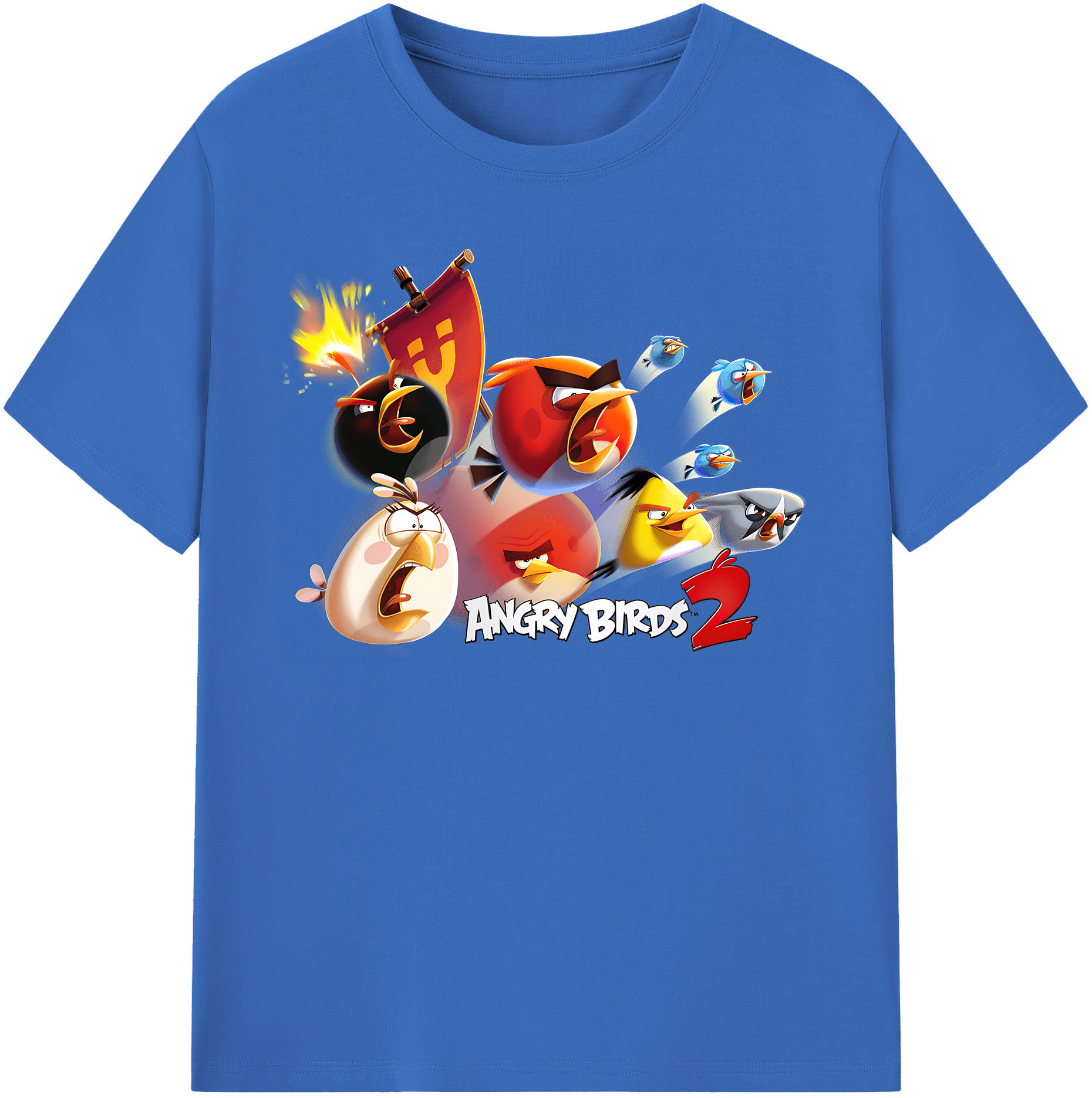 （画像用） Angry Birds アングリーバード 綿100％半袖Tシャツ（フロントプリント）