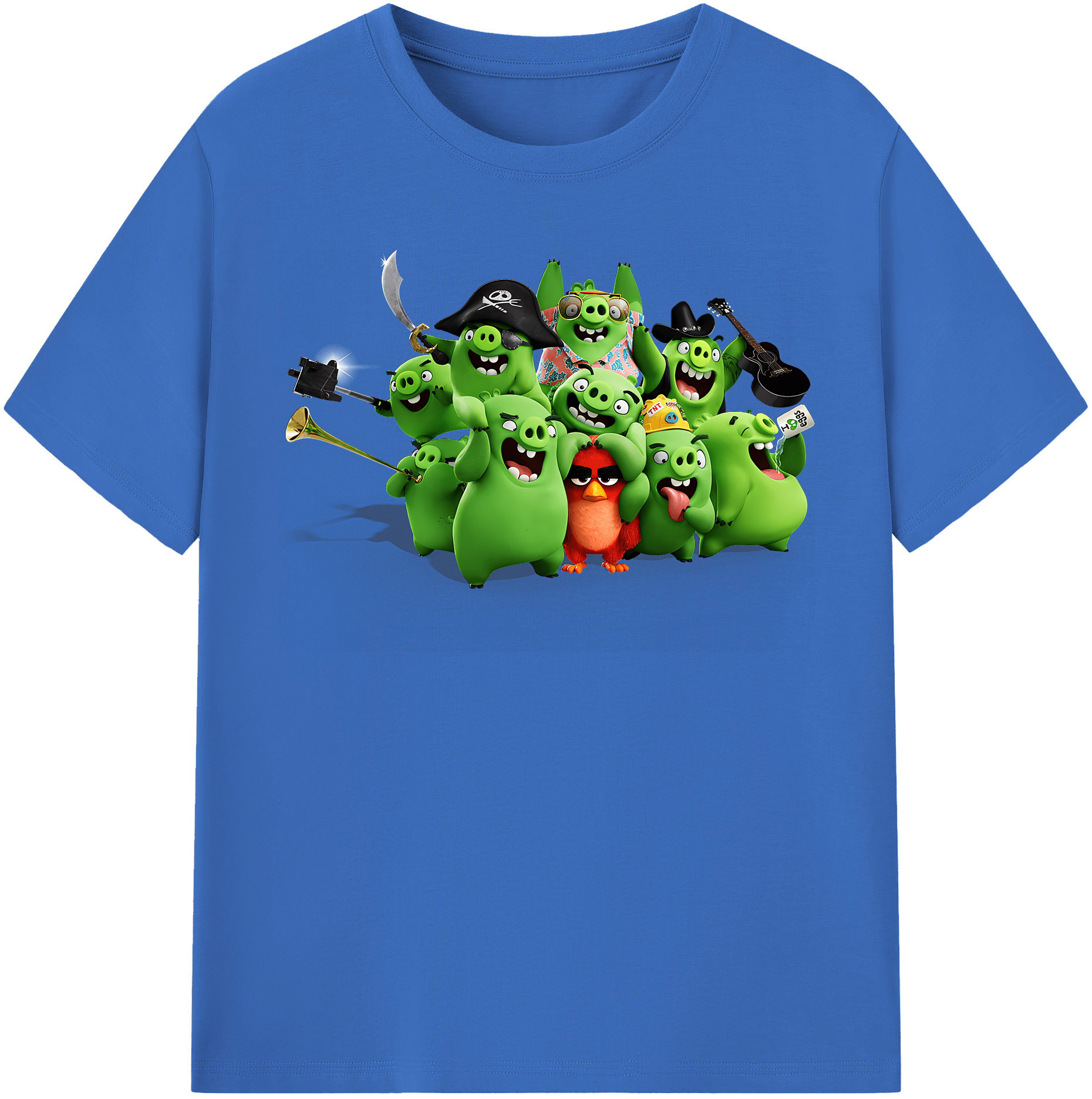 （画像用） Angry Birds アングリーバード 綿100％半袖Tシャツ（フロントプリント）