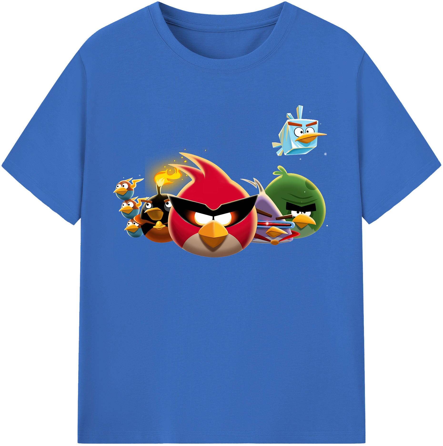 （画像用） Angry Birds アングリーバード 綿100％半袖Tシャツ（フロントプリント）