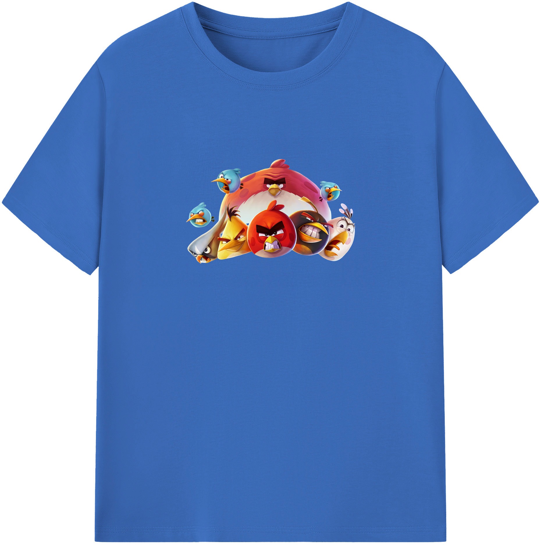（画像用） Angry Birds アングリーバード 綿100％半袖Tシャツ（フロントプリント）