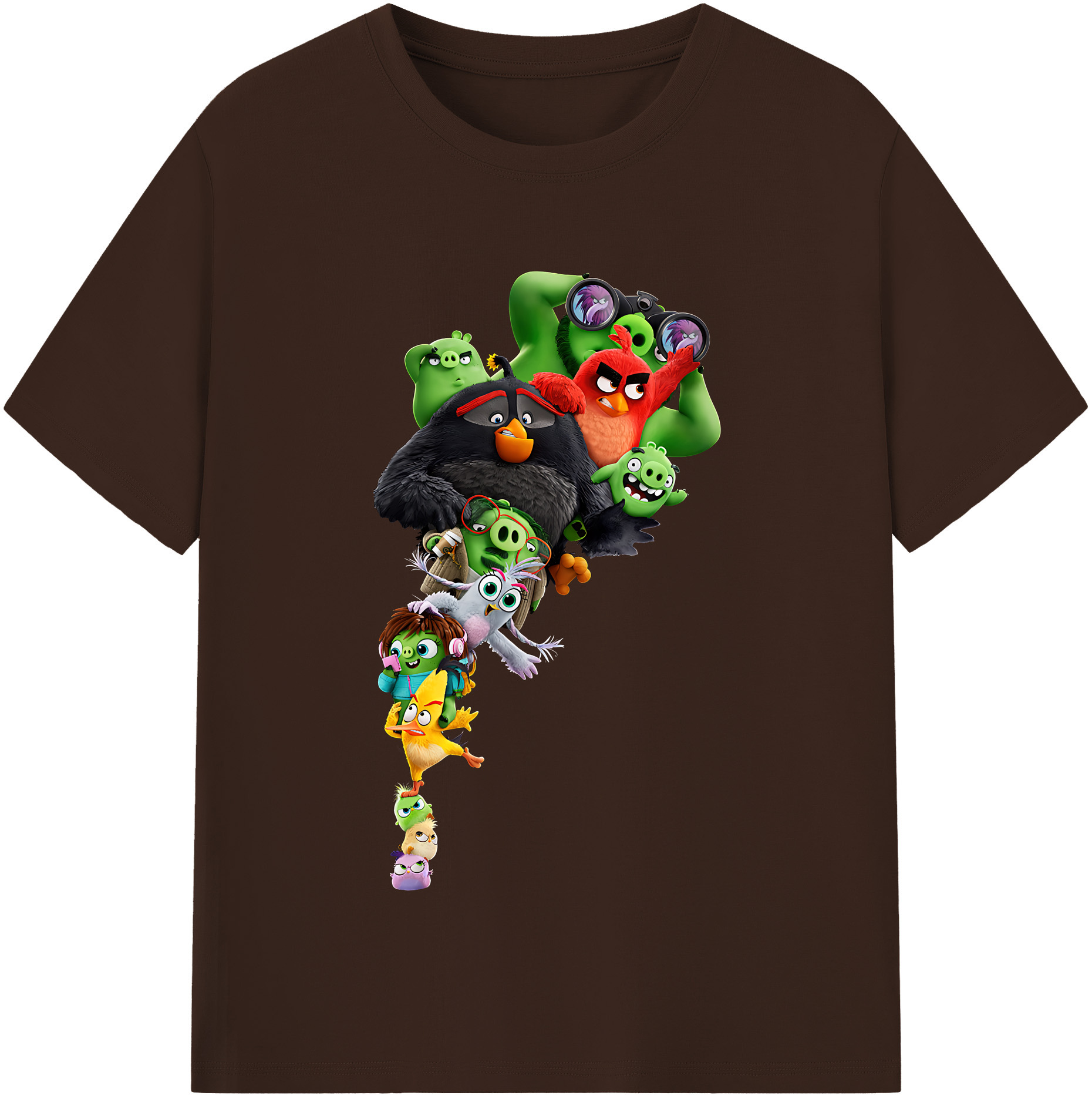 （画像用） Angry Birds アングリーバード 綿100％半袖Tシャツ（フロントプリント）