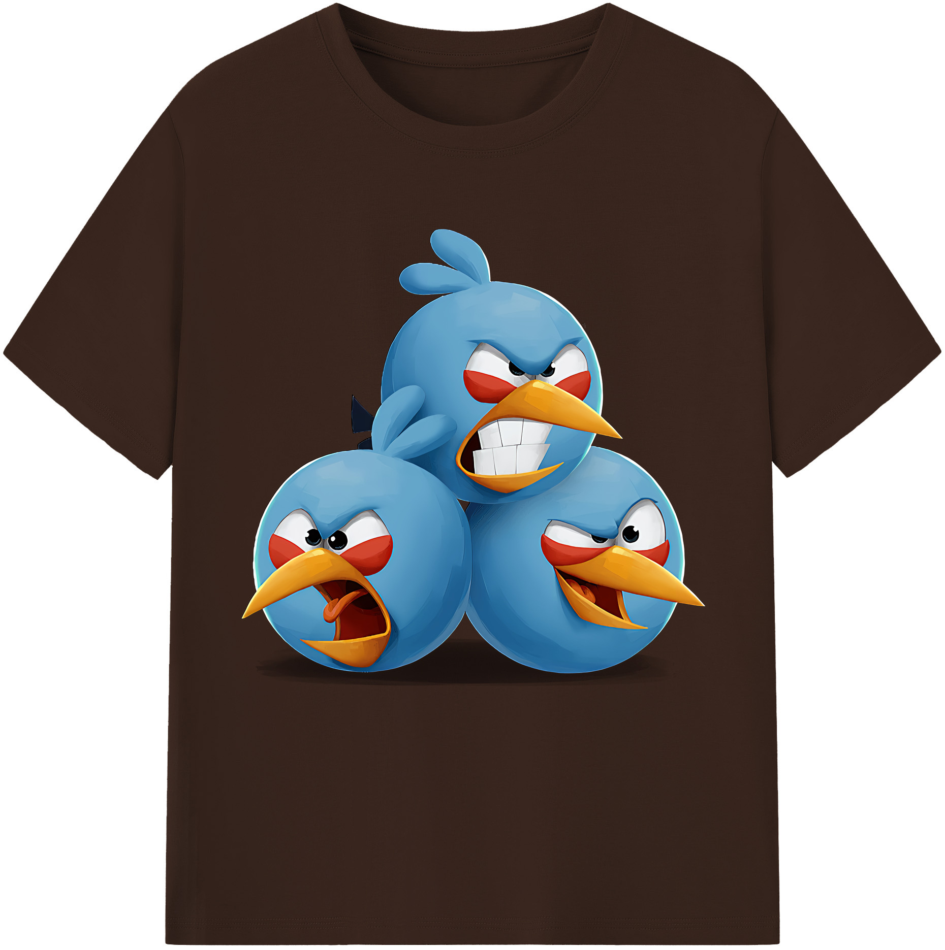 （画像用） Angry Birds アングリーバード 綿100％半袖Tシャツ（フロントプリント）