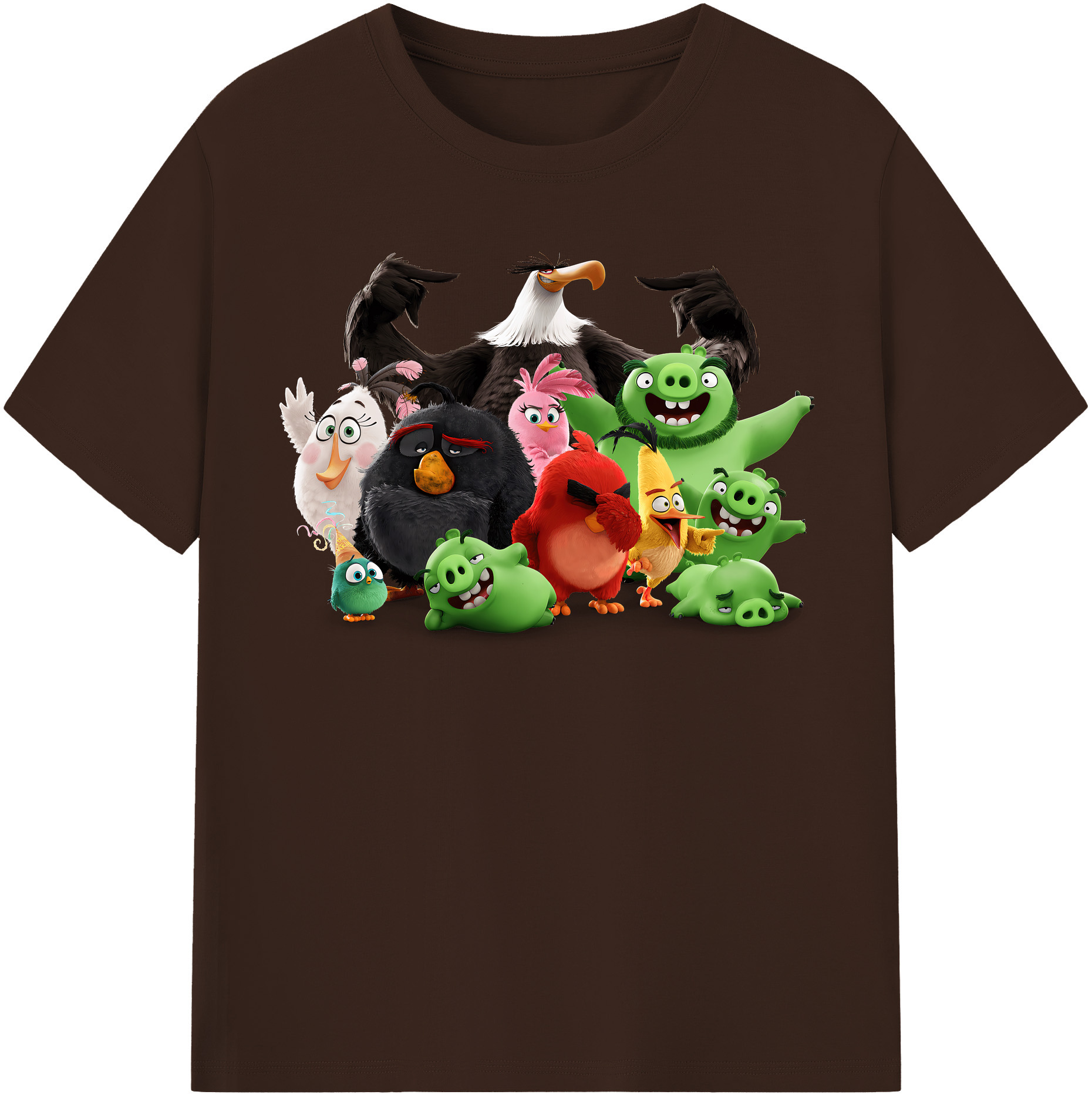 （画像用） Angry Birds アングリーバード 綿100％半袖Tシャツ（フロントプリント）