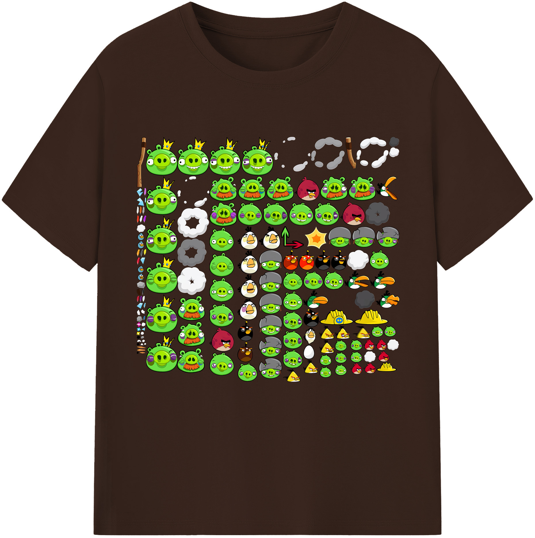 （画像用） Angry Birds アングリーバード 綿100％半袖Tシャツ（フロントプリント）