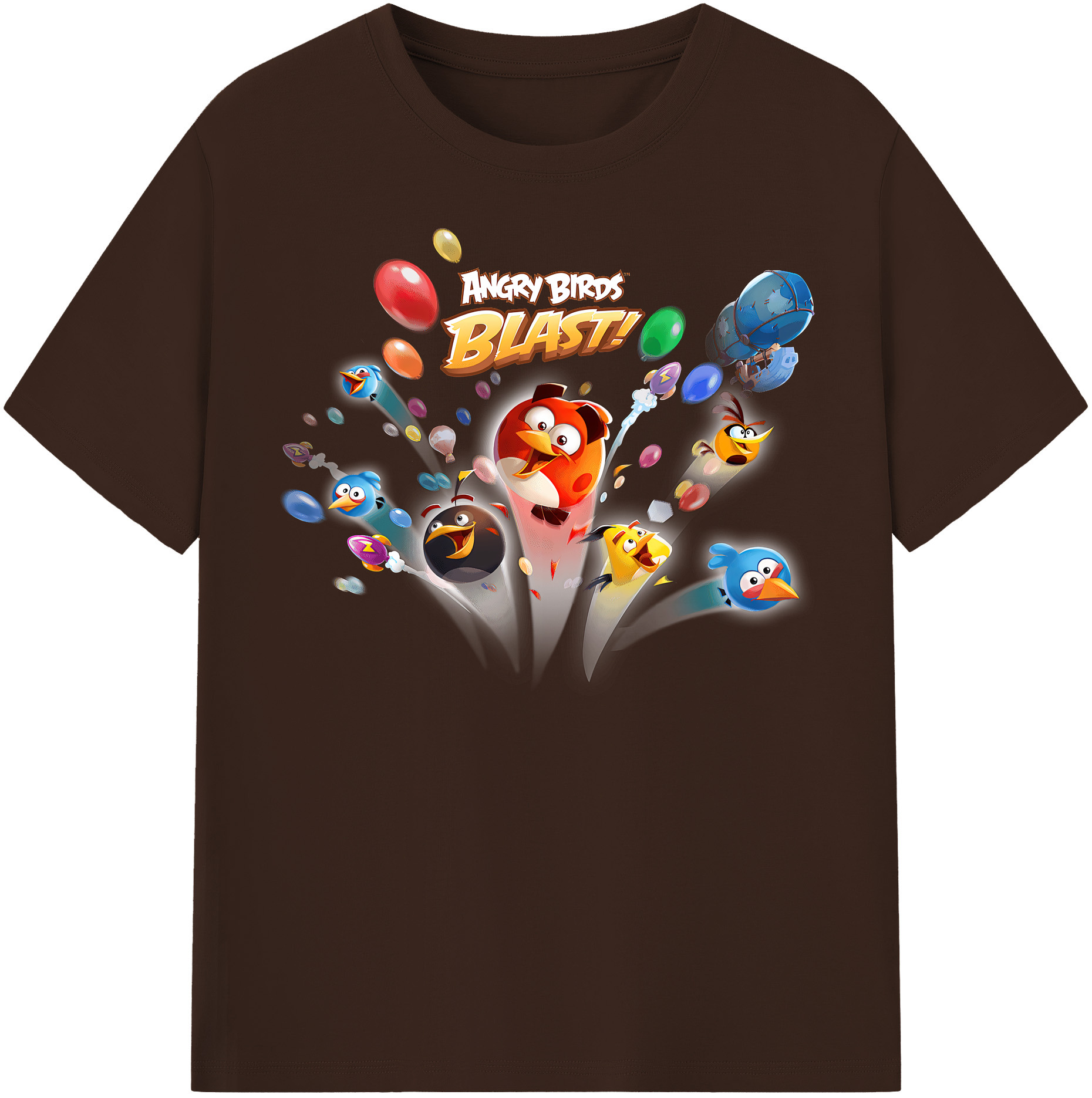 （画像用） Angry Birds アングリーバード 綿100％半袖Tシャツ（フロントプリント）