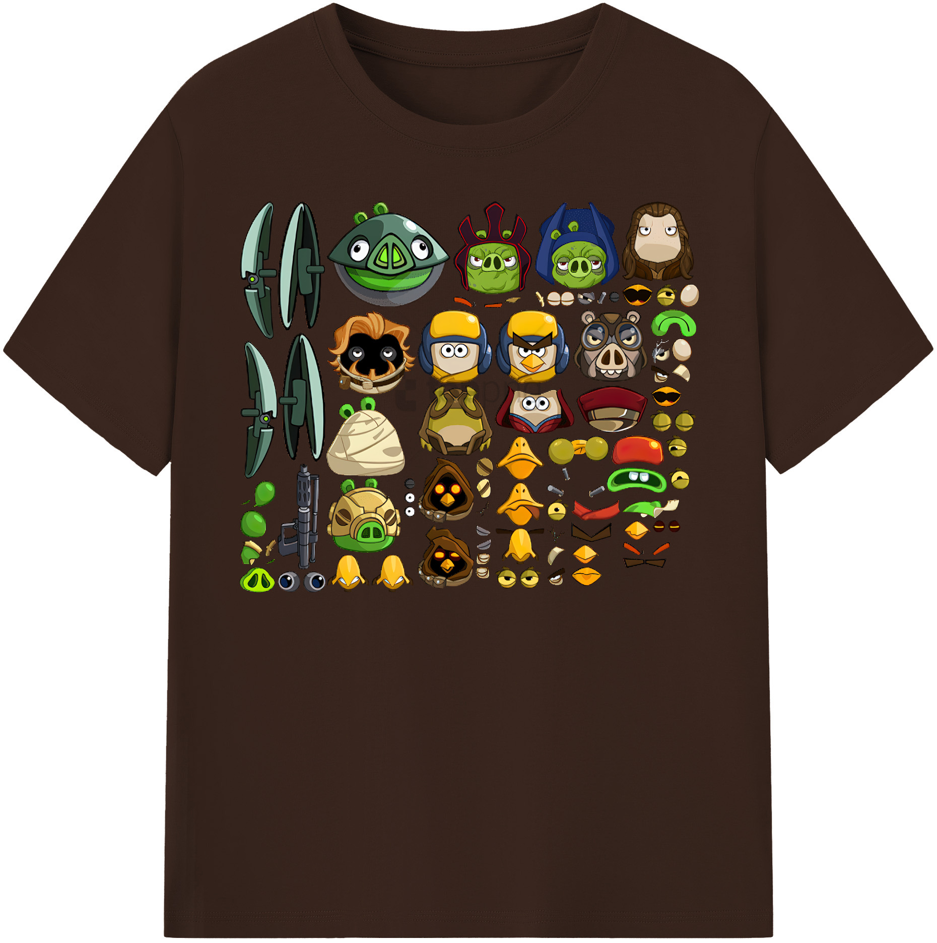 （画像用） Angry Birds アングリーバード 綿100％半袖Tシャツ（フロントプリント）