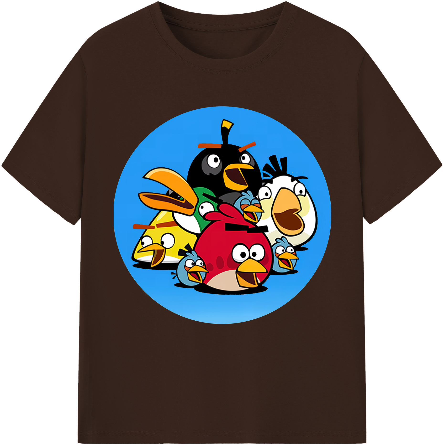 （画像用） Angry Birds アングリーバード 綿100％半袖Tシャツ（フロントプリント）