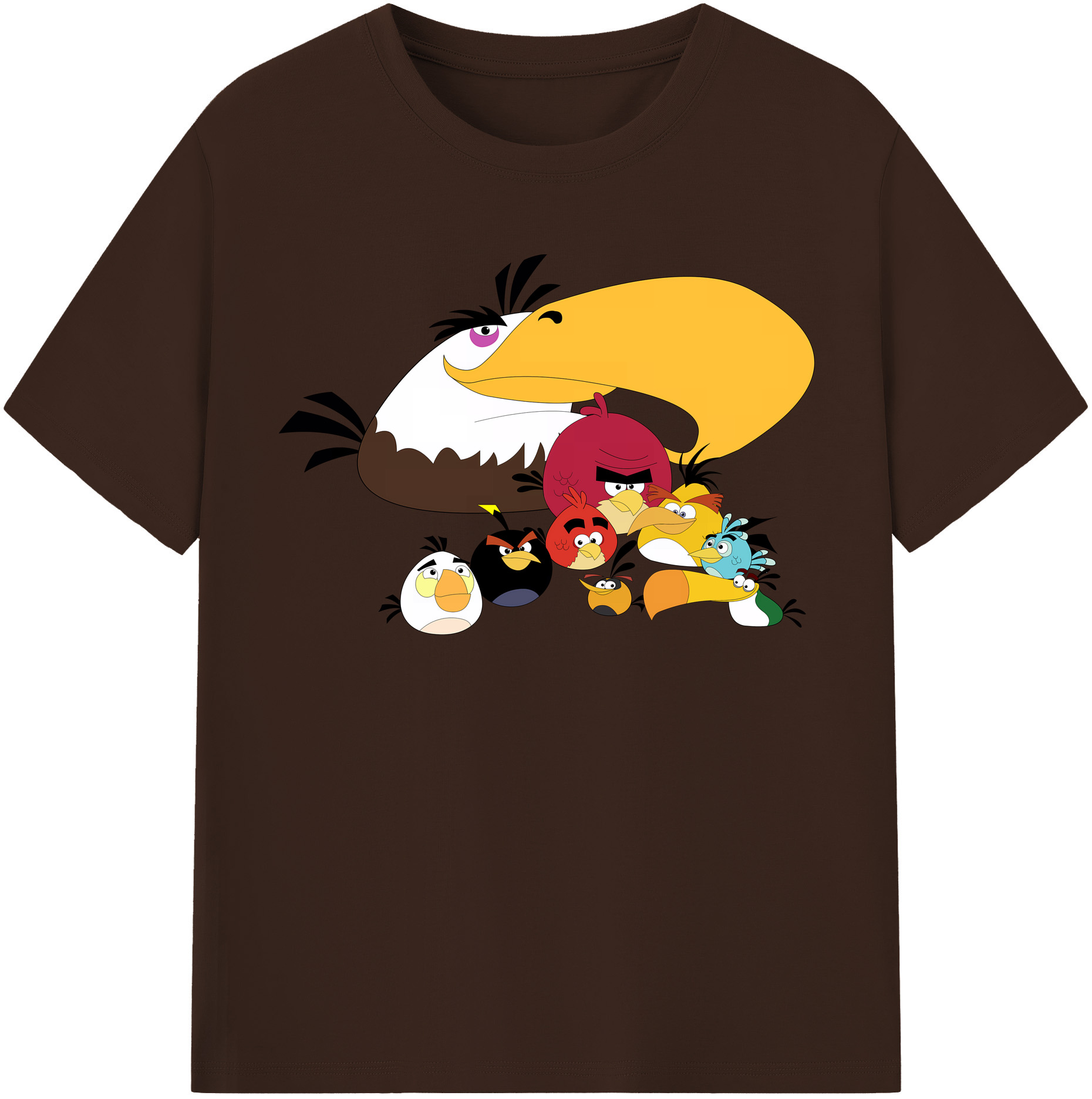 （画像用） Angry Birds アングリーバード 綿100％半袖Tシャツ（フロントプリント）