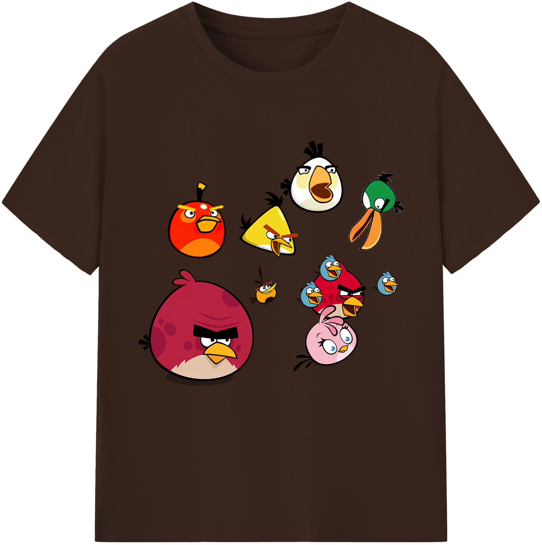 （画像用） Angry Birds アングリーバード 綿100％半袖Tシャツ（フロントプリント）