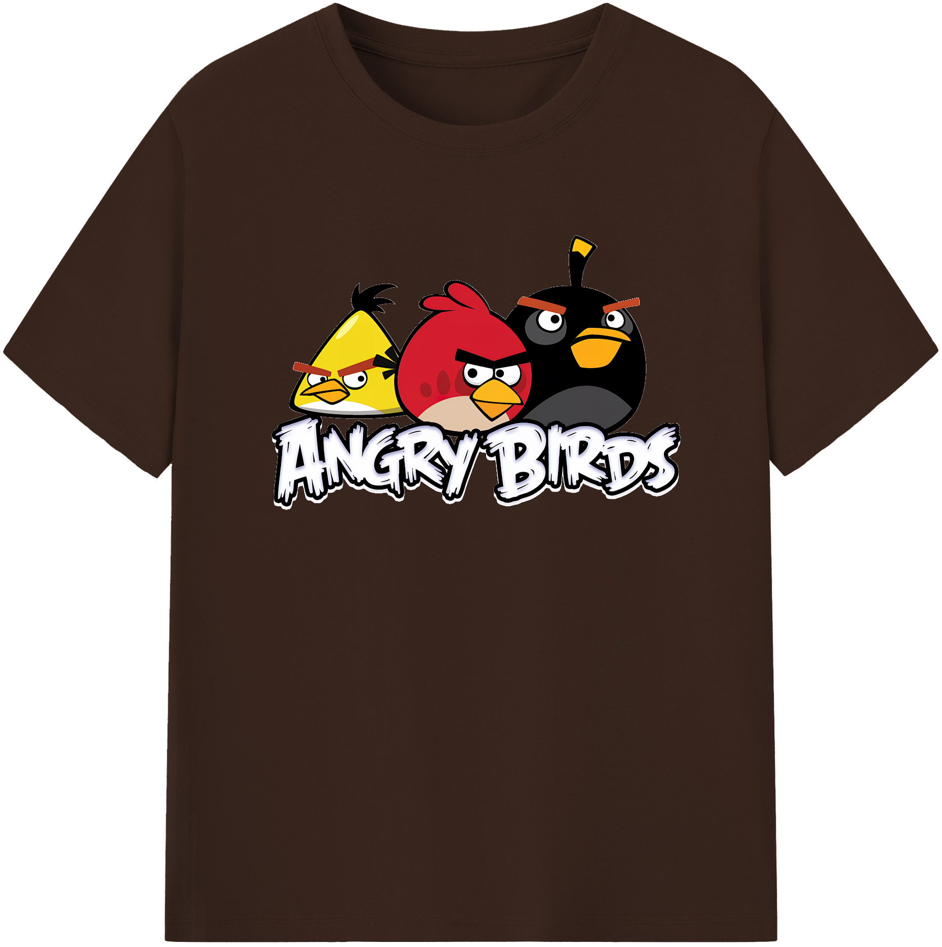 （画像用） Angry Birds アングリーバード 綿100％半袖Tシャツ（フロントプリント）