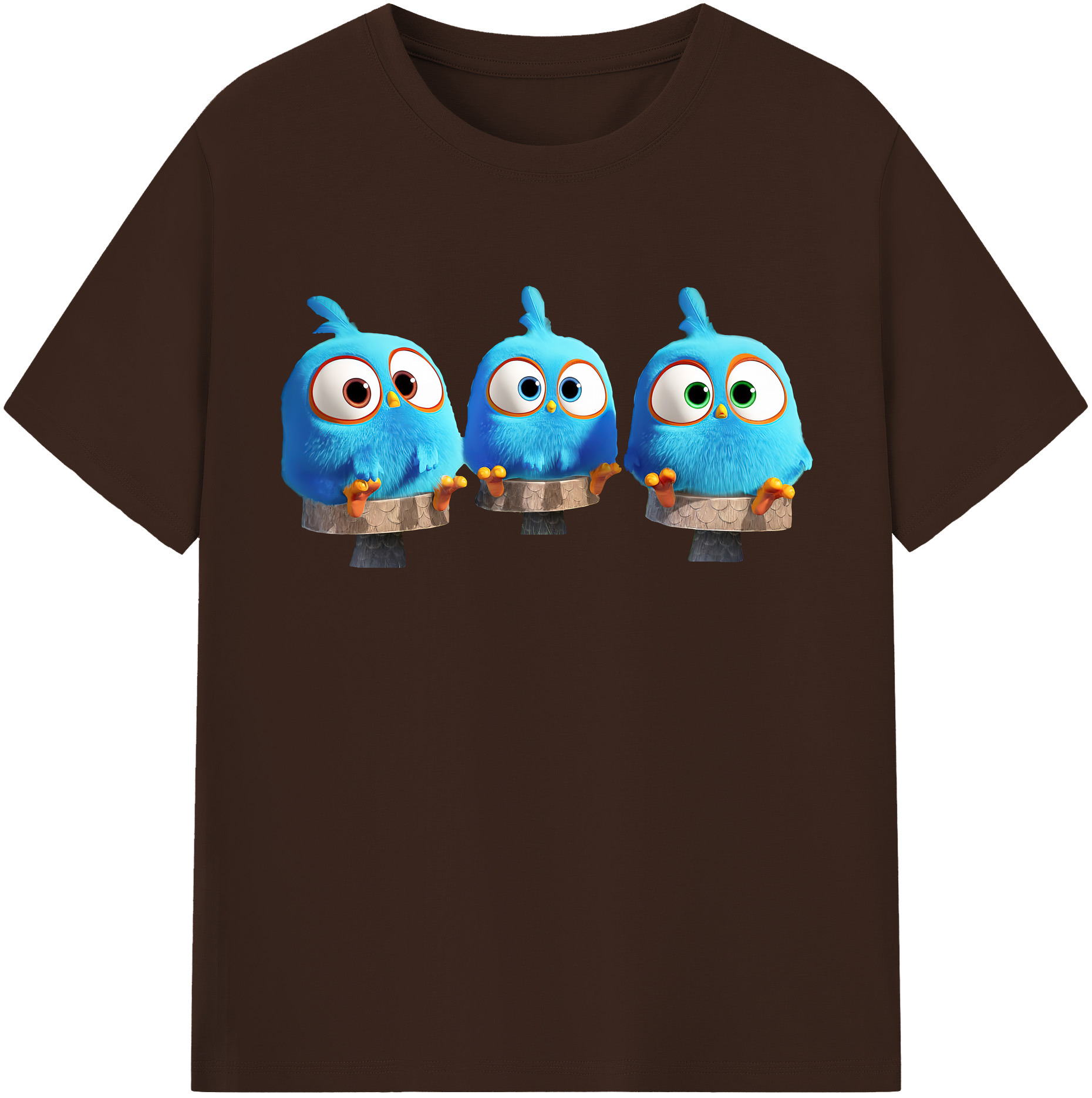 （画像用） Angry Birds アングリーバード 綿100％半袖Tシャツ（フロントプリント）