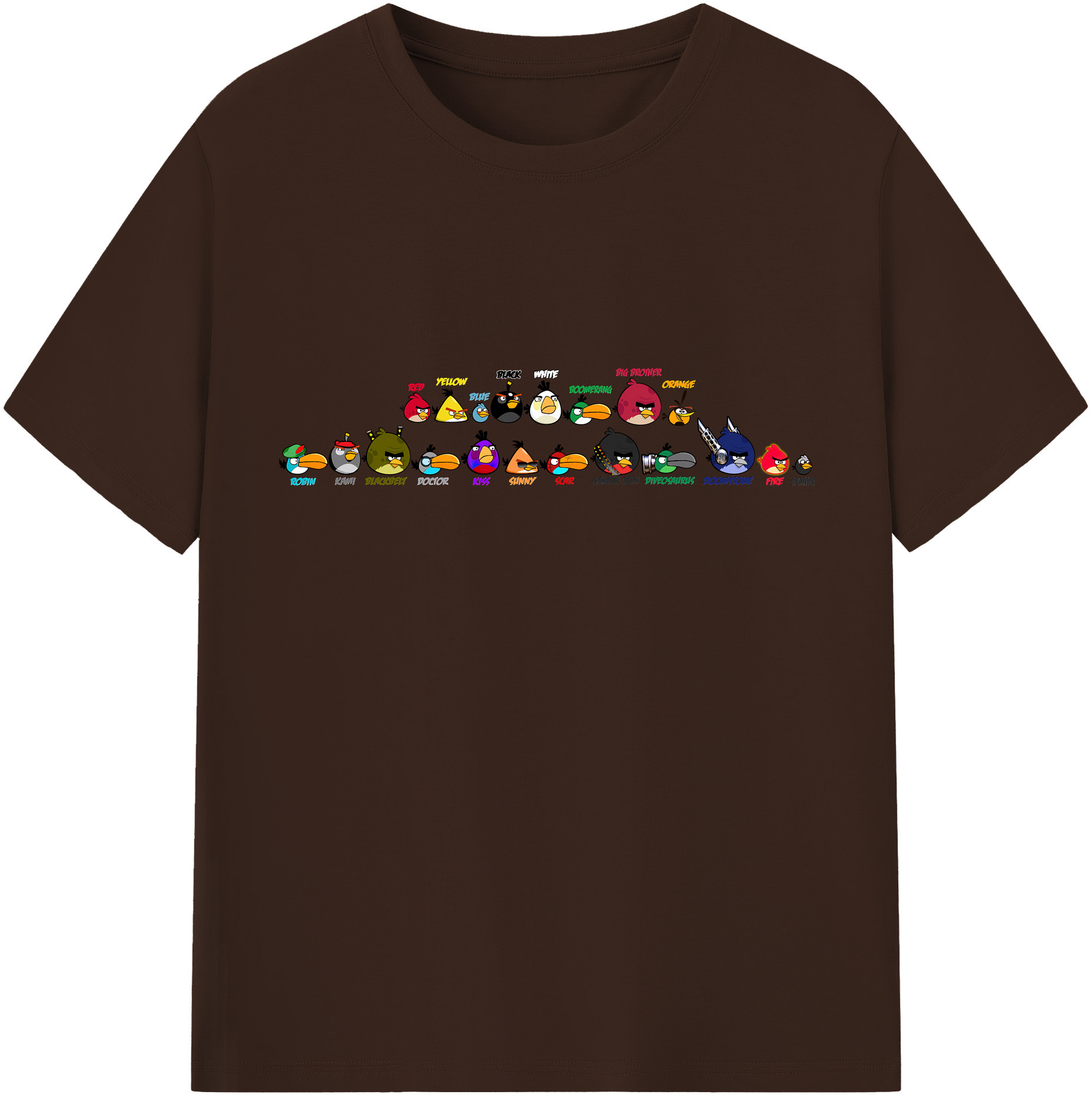 （画像用） Angry Birds アングリーバード 綿100％半袖Tシャツ（フロントプリント）