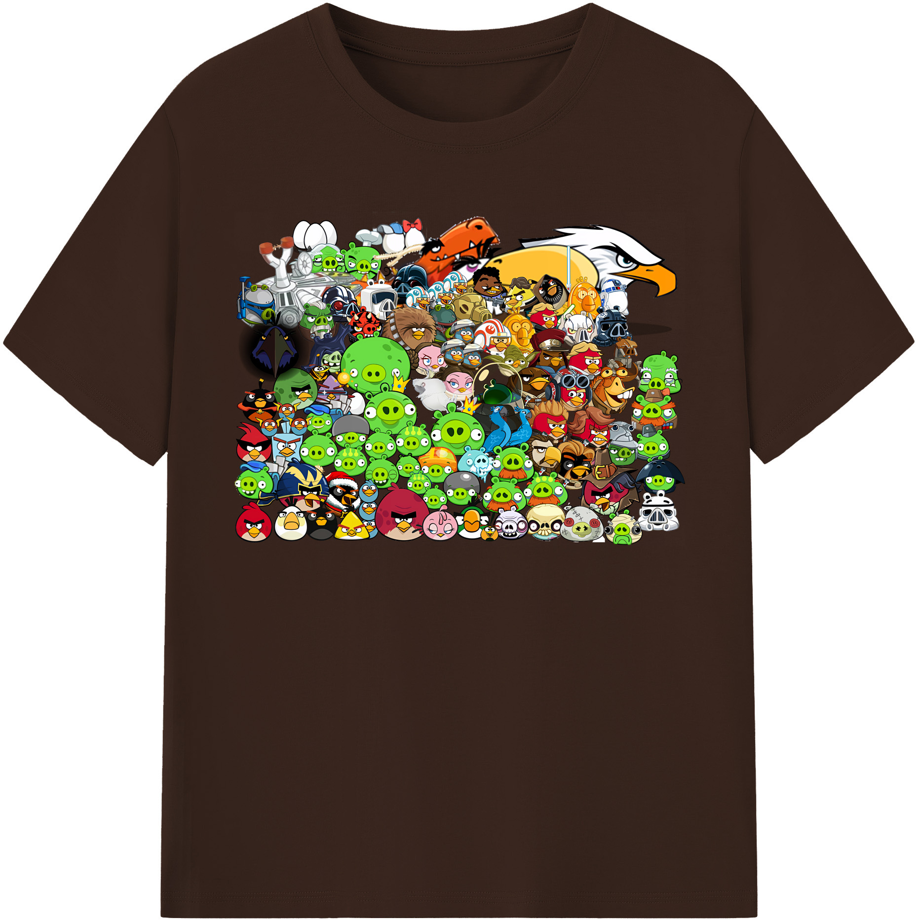 （画像用） Angry Birds アングリーバード 綿100％半袖Tシャツ（フロントプリント）