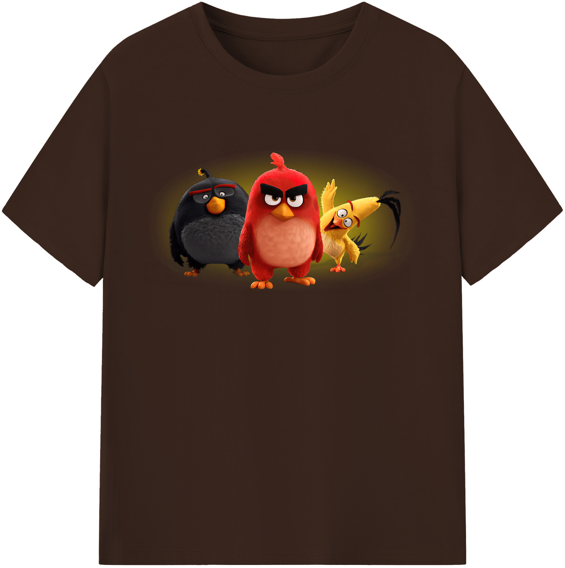 （画像用） Angry Birds アングリーバード 綿100％半袖Tシャツ（フロントプリント）