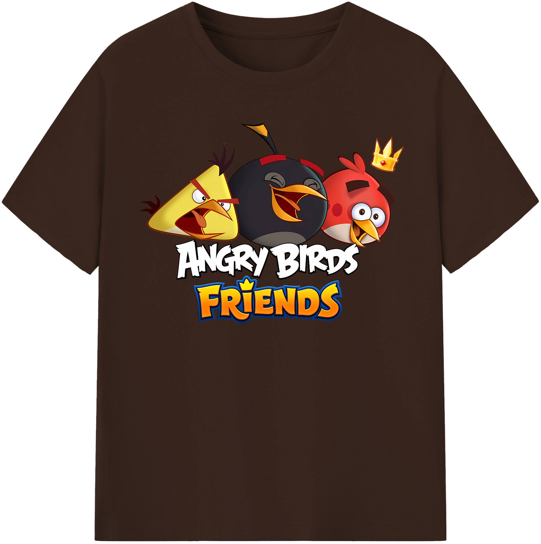 （画像用） Angry Birds アングリーバード 綿100％半袖Tシャツ（フロントプリント）