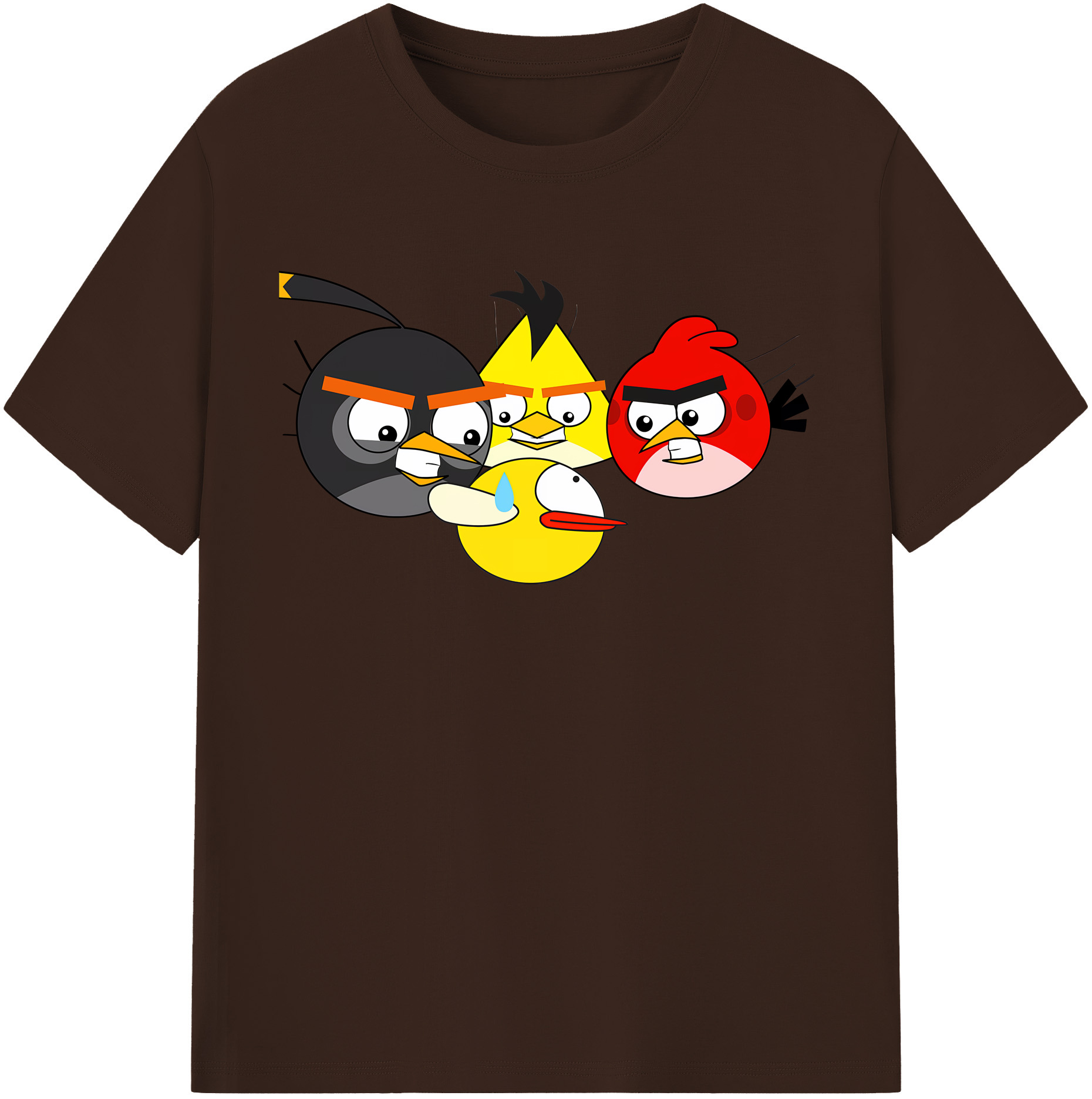 （画像用） Angry Birds アングリーバード 綿100％半袖Tシャツ（フロントプリント）