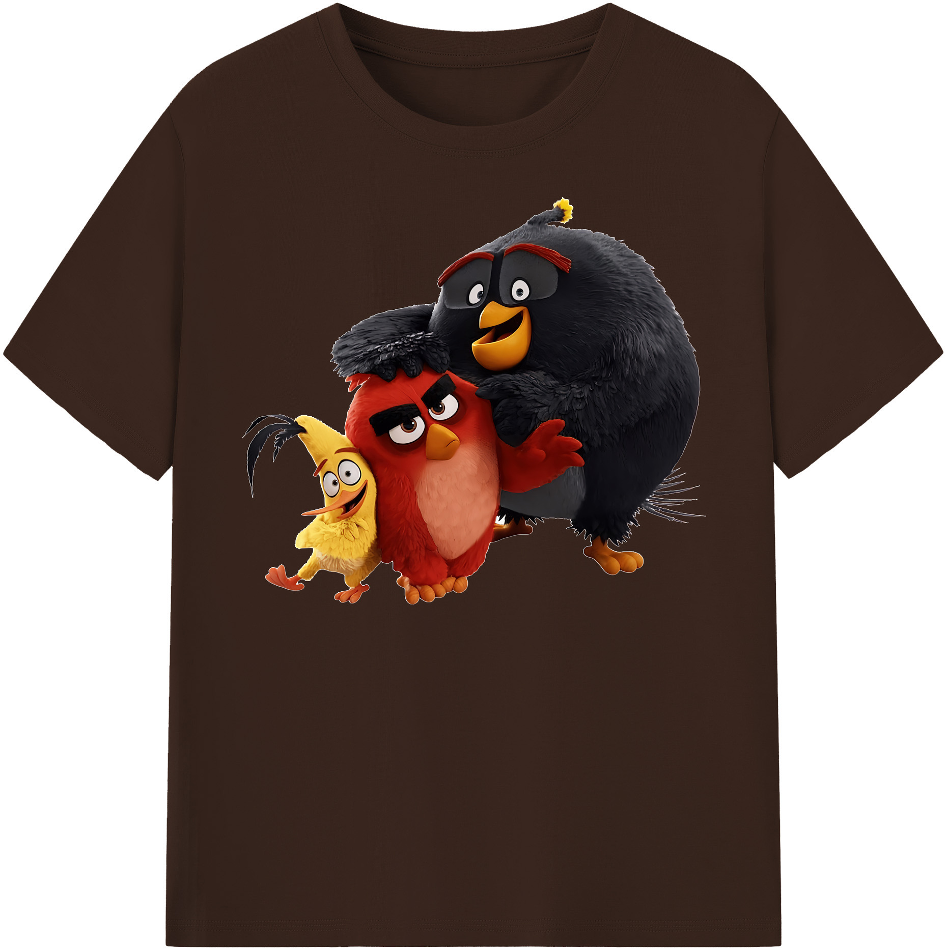 （画像用） Angry Birds アングリーバード 綿100％半袖Tシャツ（フロントプリント）