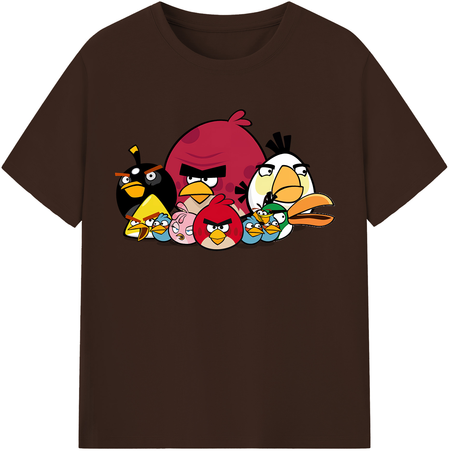 （画像用） Angry Birds アングリーバード 綿100％半袖Tシャツ（フロントプリント）