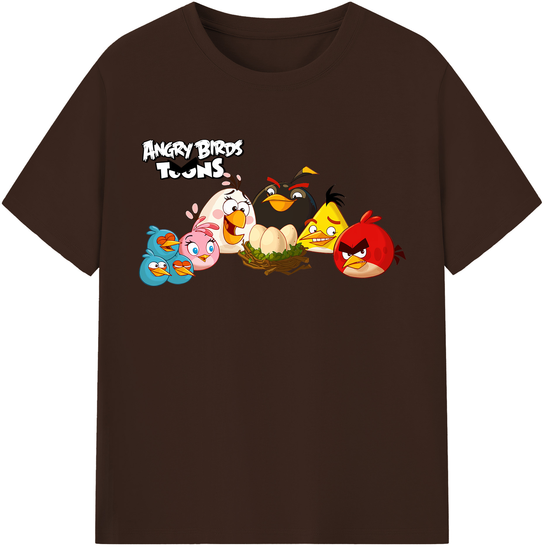 （画像用） Angry Birds アングリーバード 綿100％半袖Tシャツ（フロントプリント）