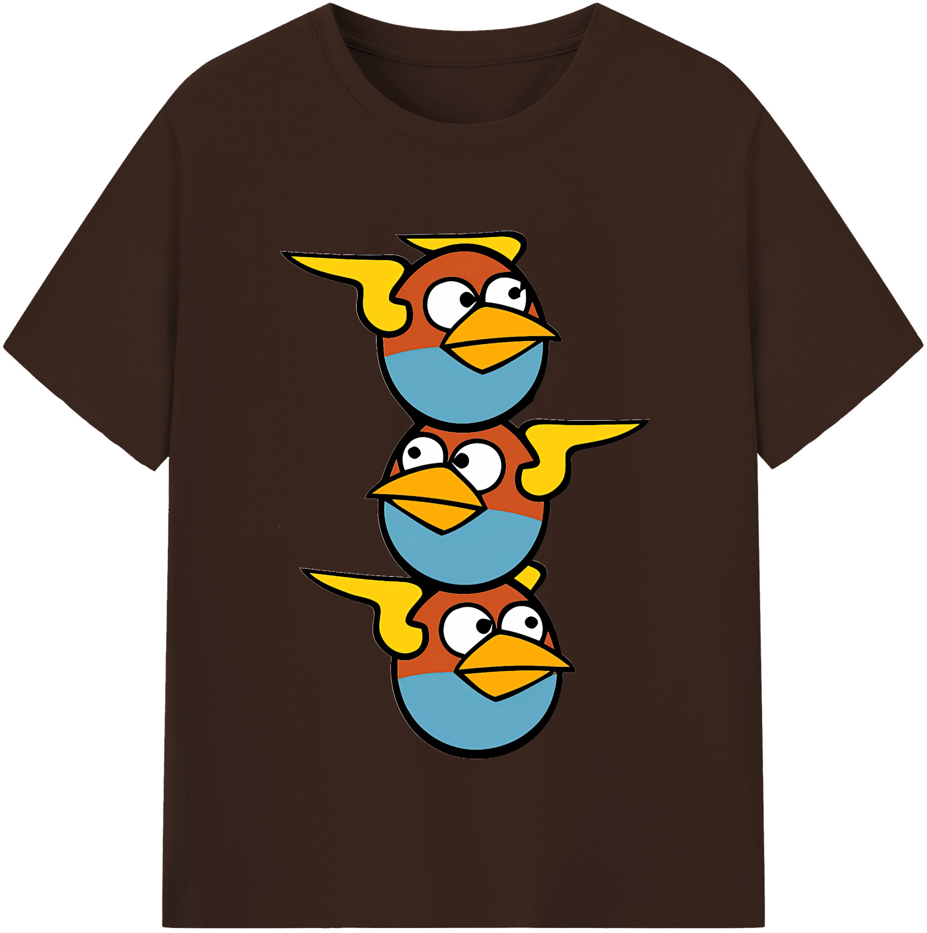 （画像用） Angry Birds アングリーバード 綿100％半袖Tシャツ（フロントプリント）