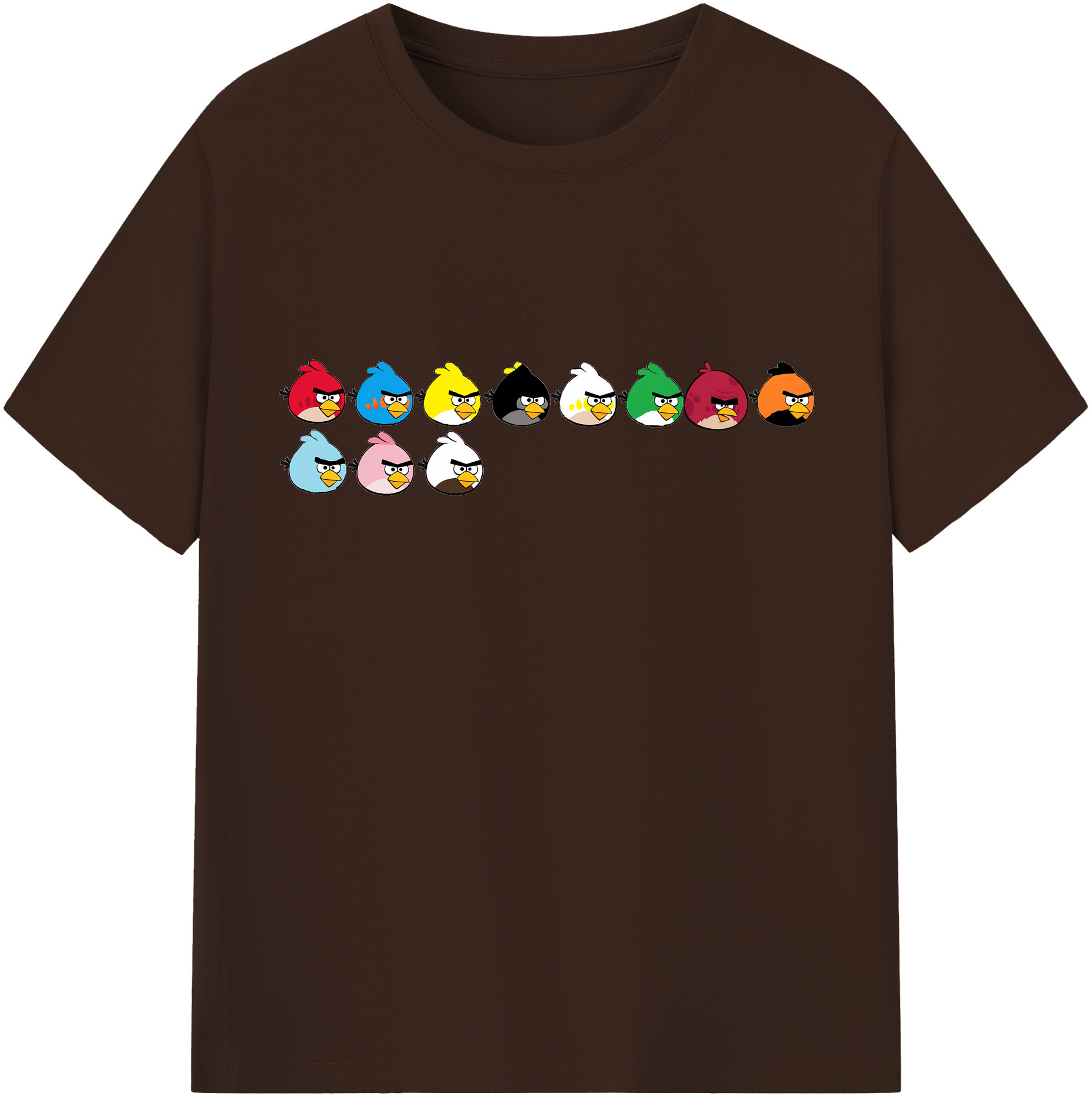 （画像用） Angry Birds アングリーバード 綿100％半袖Tシャツ（フロントプリント）