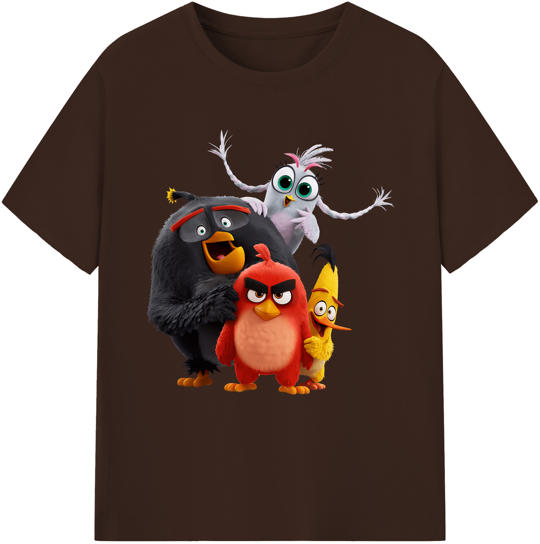 （画像用） Angry Birds アングリーバード 綿100％半袖Tシャツ（フロントプリント）