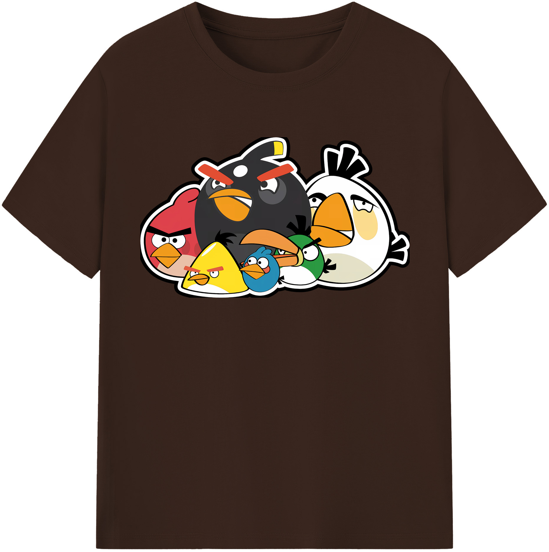 （画像用） Angry Birds アングリーバード 綿100％半袖Tシャツ（フロントプリント）