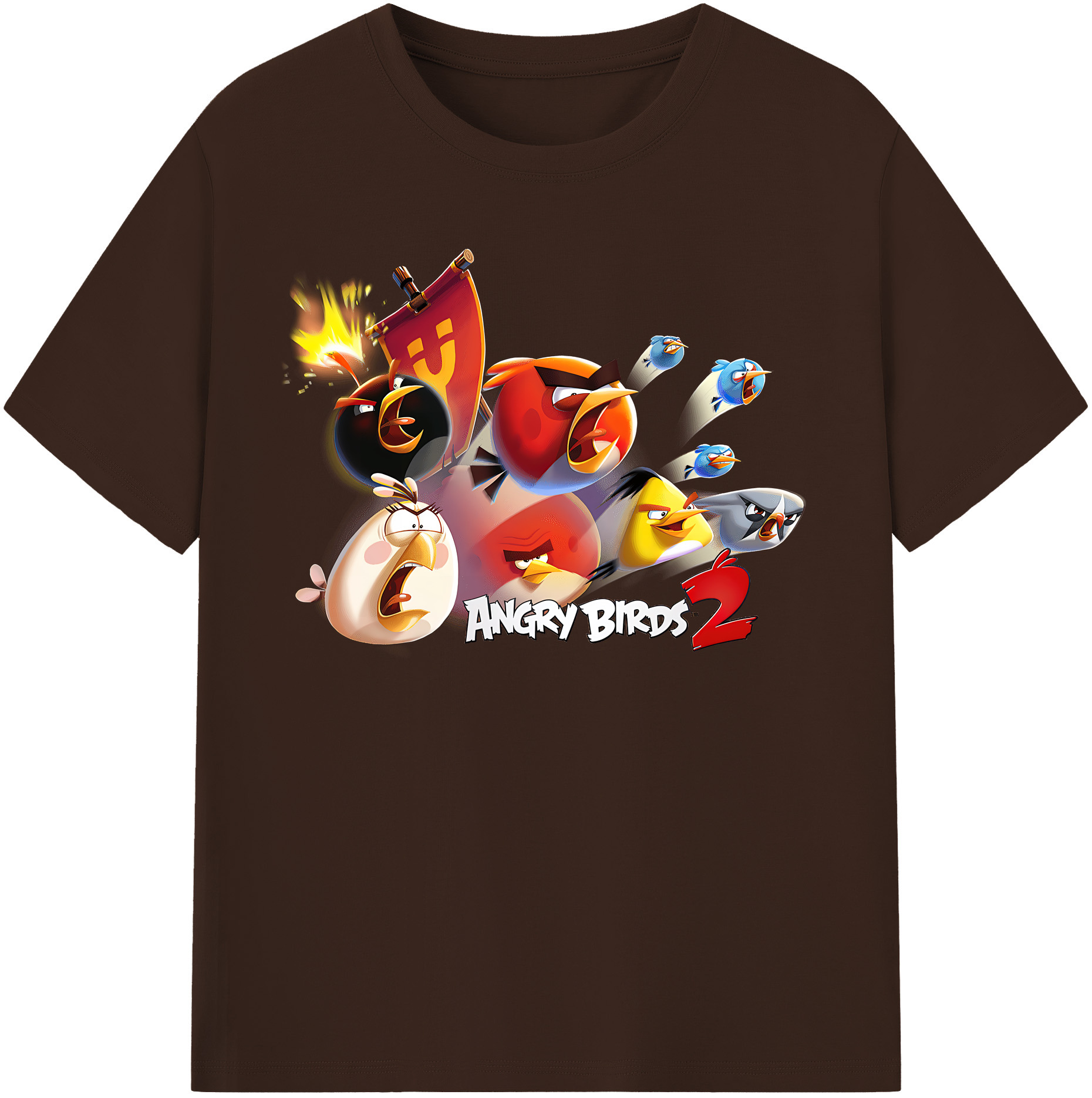 （画像用） Angry Birds アングリーバード 綿100％半袖Tシャツ（フロントプリント）