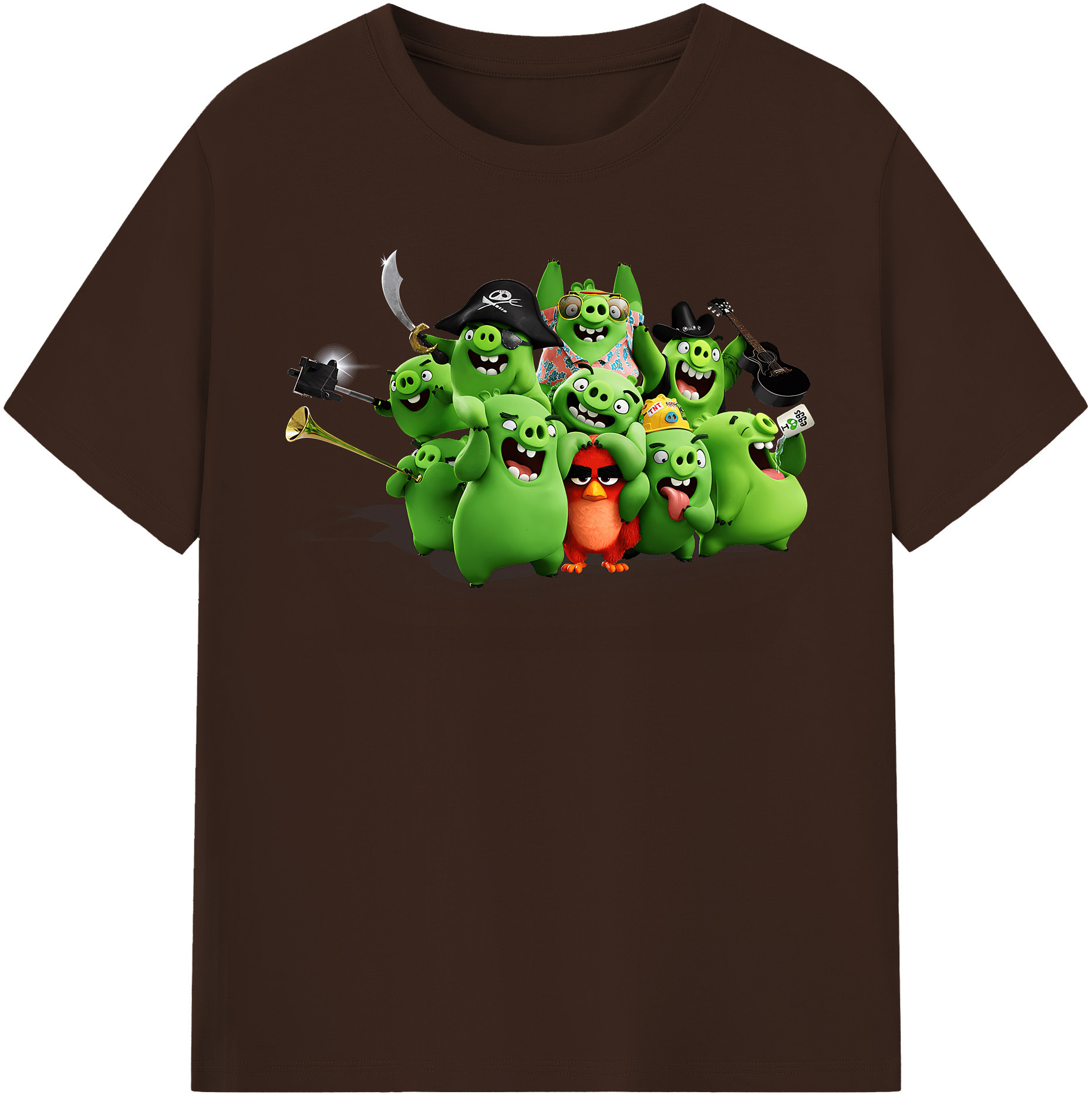 （画像用） Angry Birds アングリーバード 綿100％半袖Tシャツ（フロントプリント）