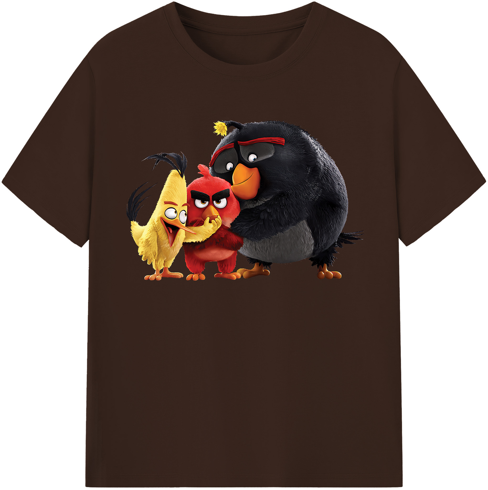 （画像用） Angry Birds アングリーバード 綿100％半袖Tシャツ（フロントプリント）