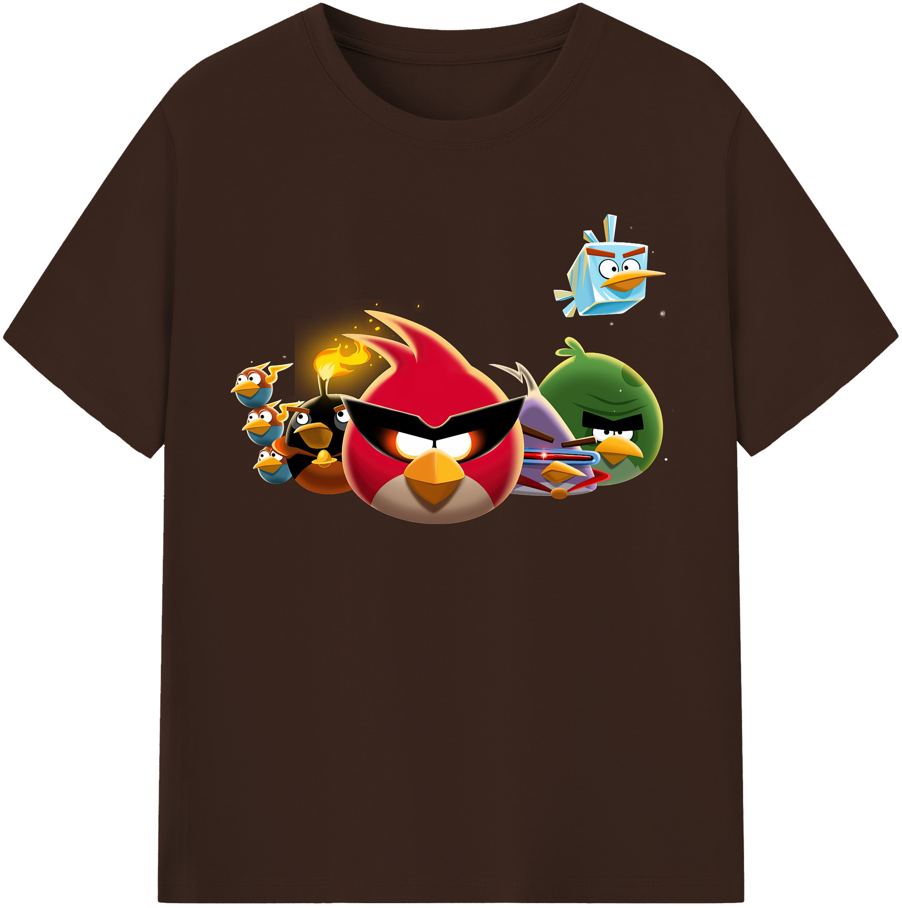 （画像用） Angry Birds アングリーバード 綿100％半袖Tシャツ（フロントプリント）