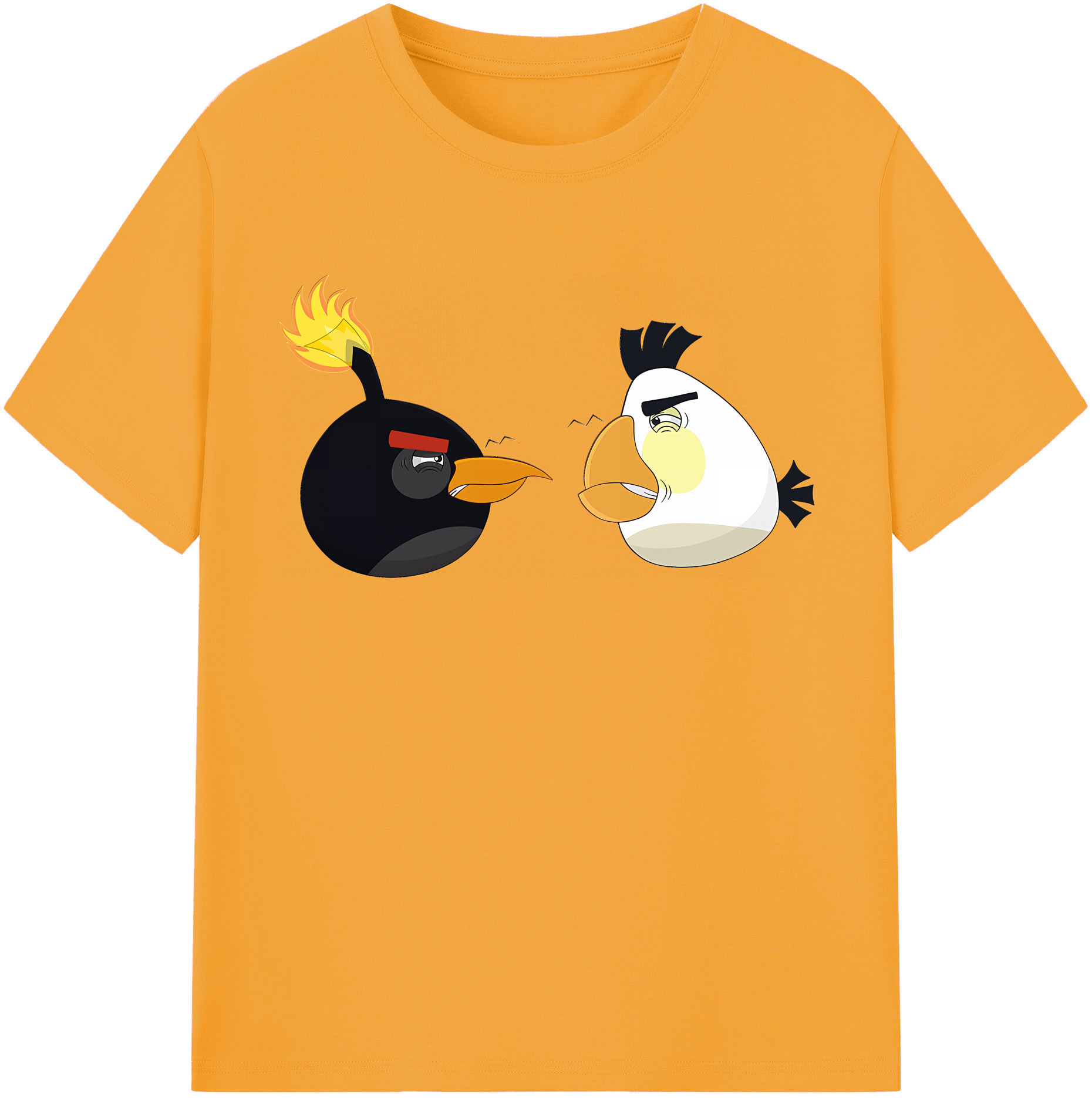 （画像用） Angry Birds アングリーバード 綿100％半袖Tシャツ（フロントプリント）
