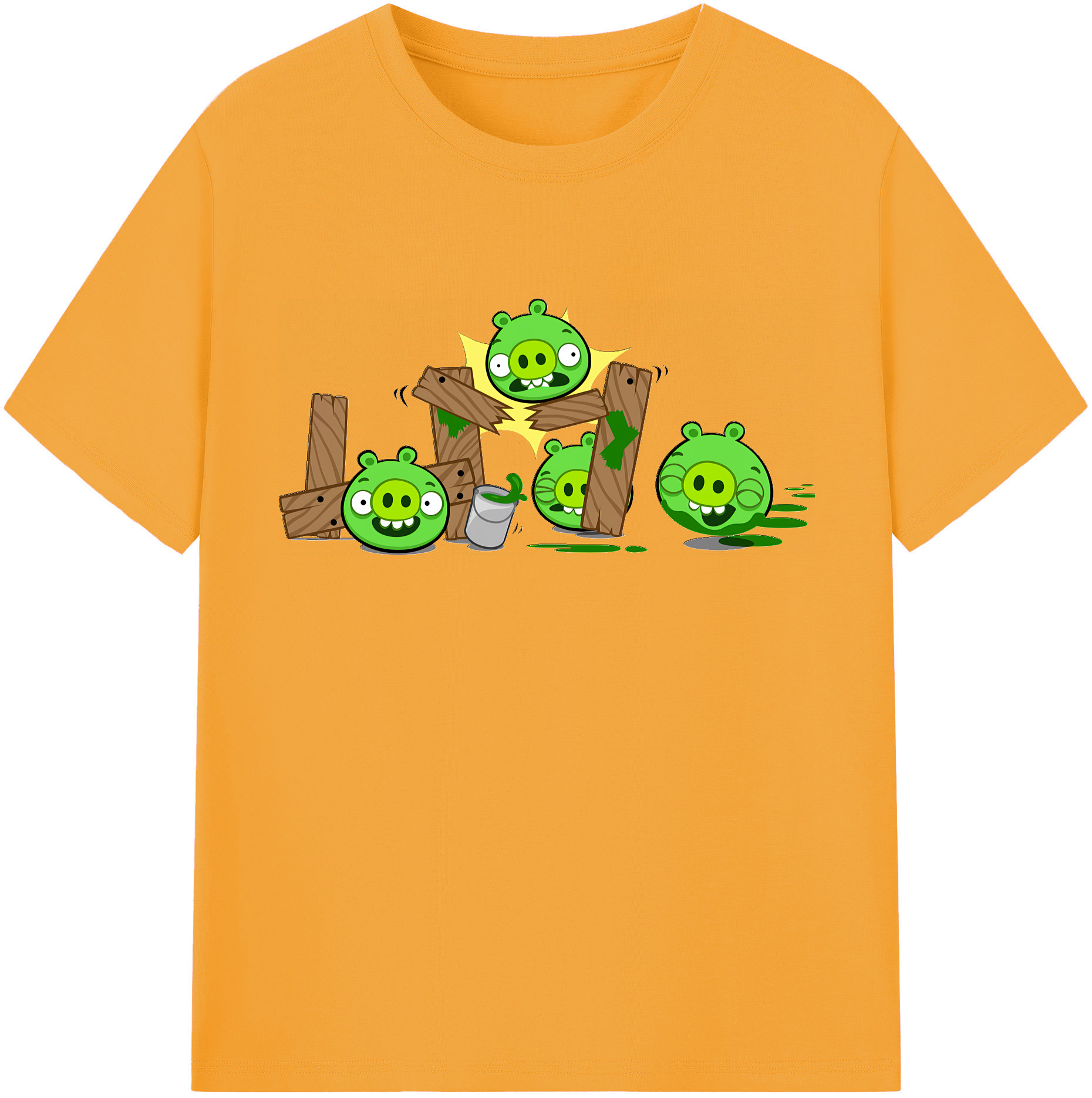 （画像用） Angry Birds アングリーバード 綿100％半袖Tシャツ（フロントプリント）
