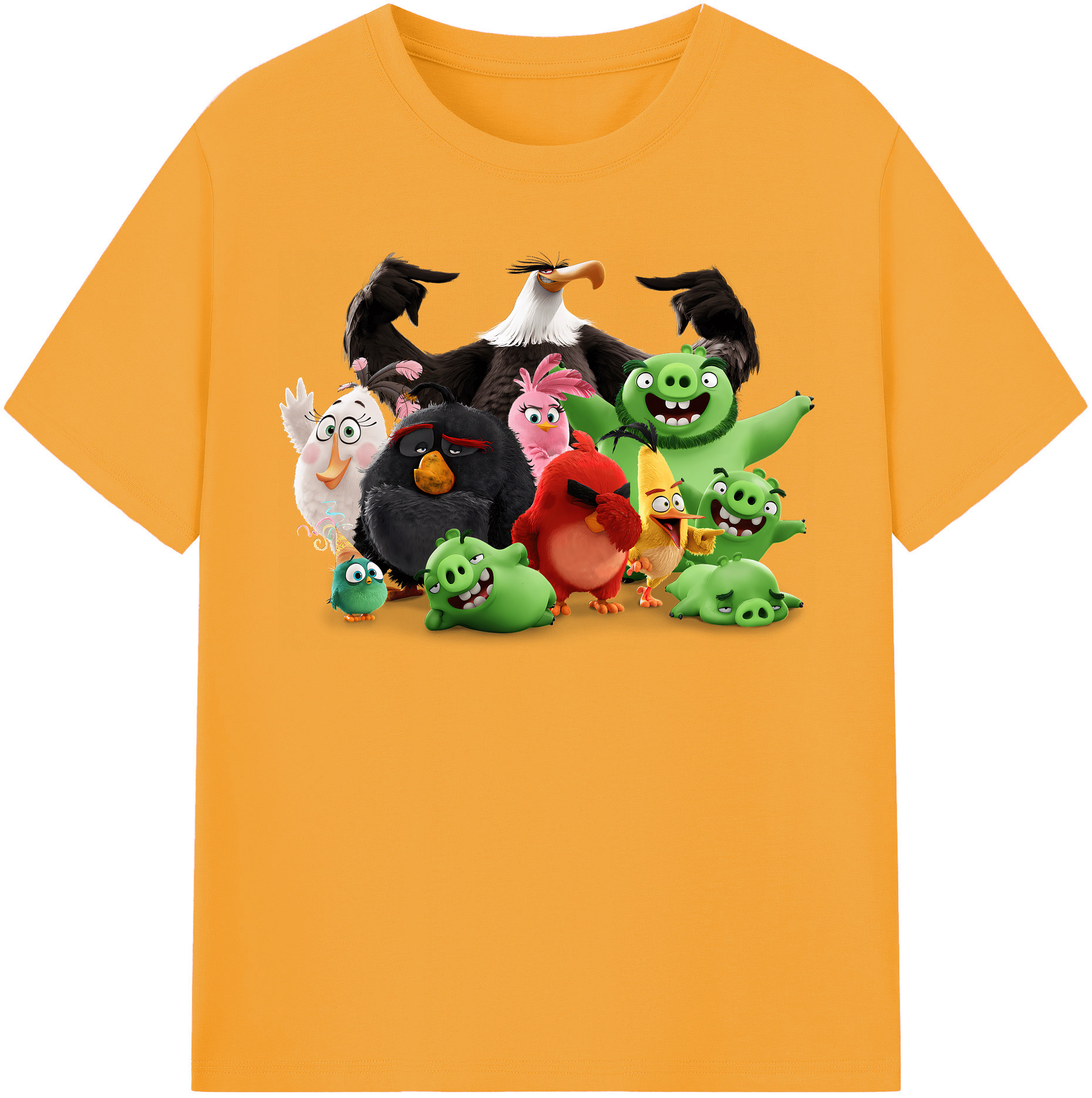（画像用） Angry Birds アングリーバード 綿100％半袖Tシャツ（フロントプリント）