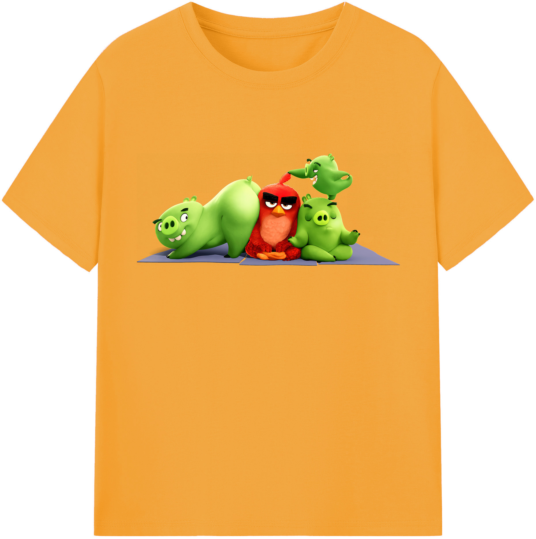 （画像用） Angry Birds アングリーバード 綿100％半袖Tシャツ（フロントプリント）