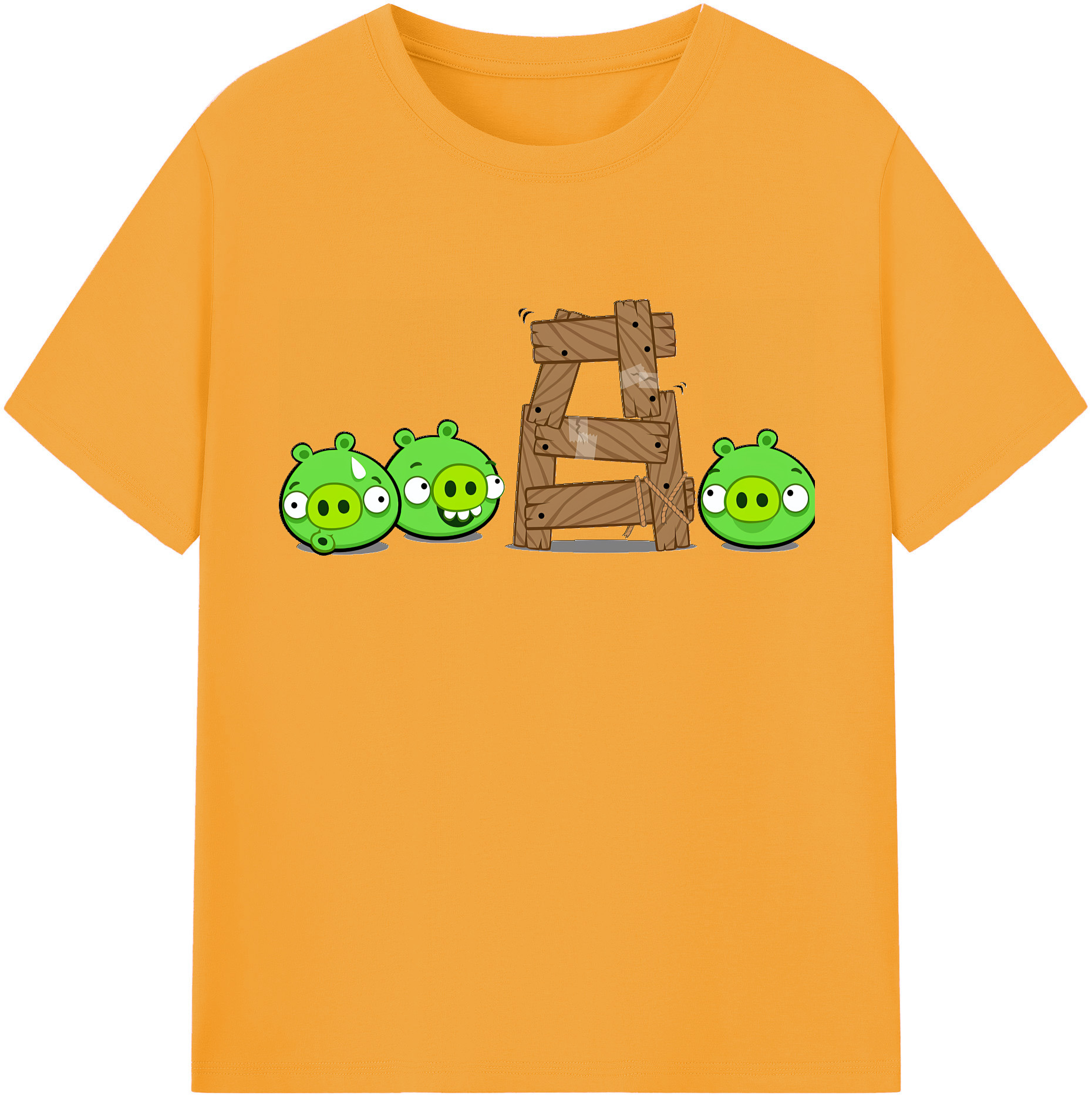 （画像用） Angry Birds アングリーバード 綿100％半袖Tシャツ（フロントプリント）