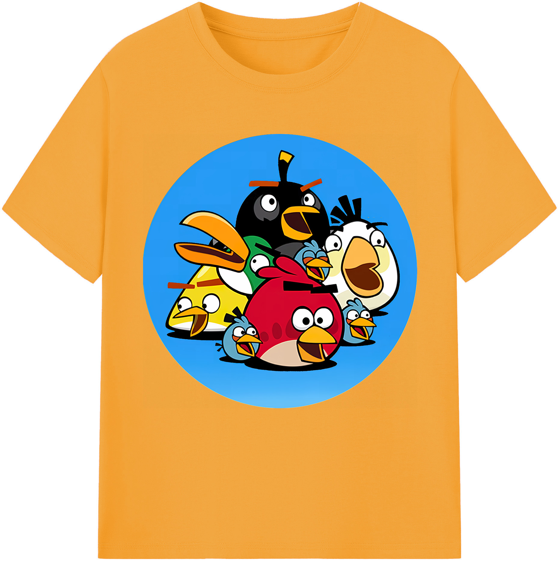 （画像用） Angry Birds アングリーバード 綿100％半袖Tシャツ（フロントプリント）
