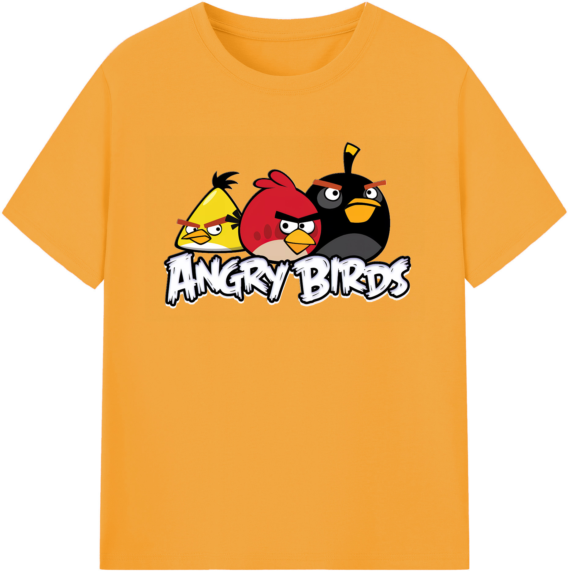 （画像用） Angry Birds アングリーバード 綿100％半袖Tシャツ（フロントプリント）