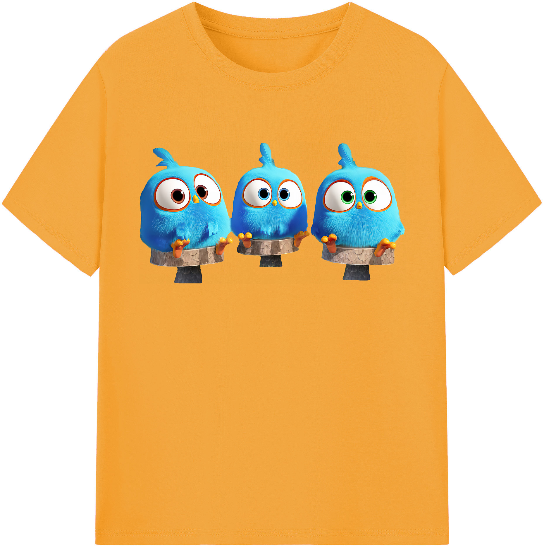 （画像用） Angry Birds アングリーバード 綿100％半袖Tシャツ（フロントプリント）