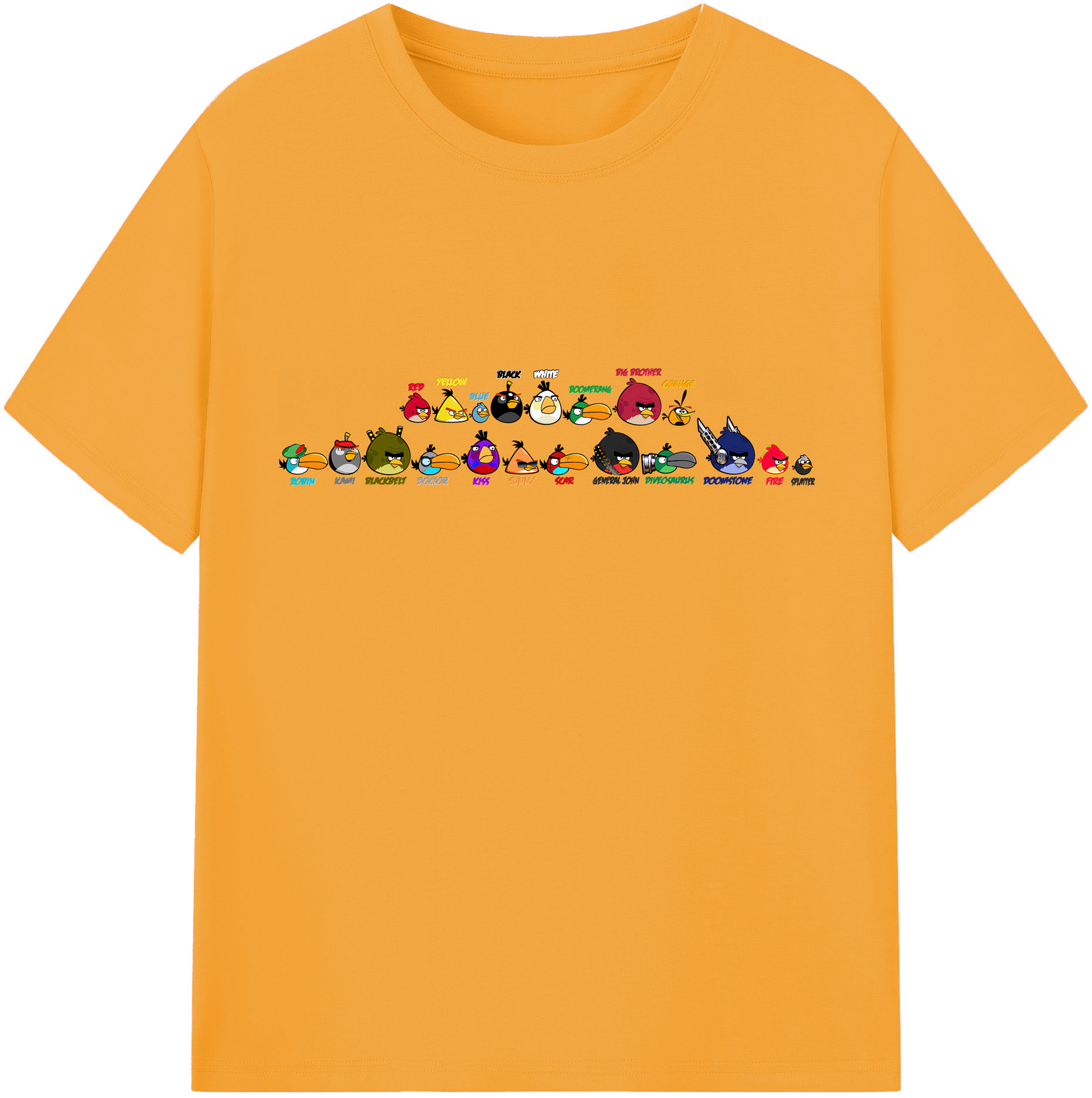 （画像用） Angry Birds アングリーバード 綿100％半袖Tシャツ（フロントプリント）