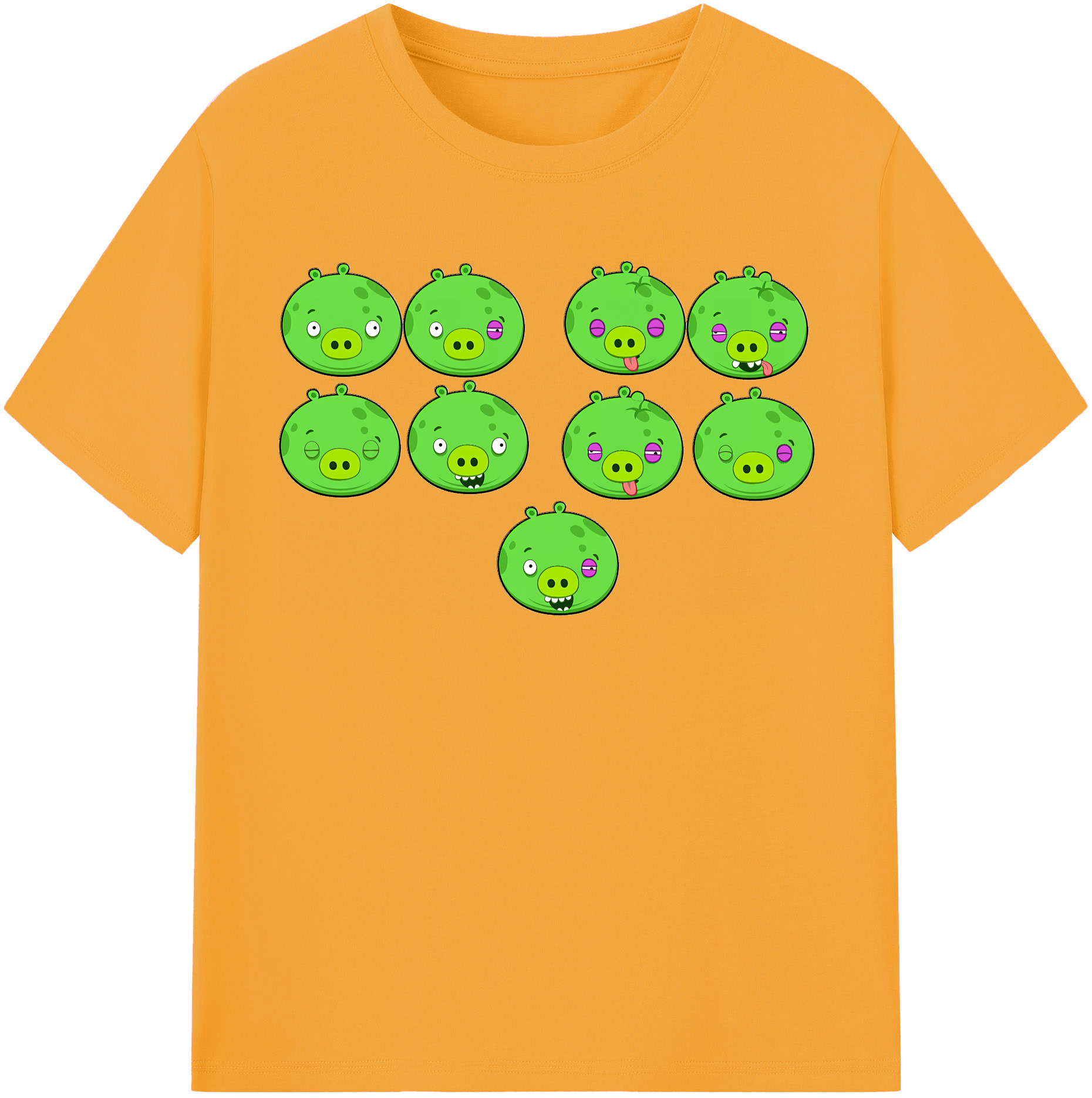 （画像用） Angry Birds アングリーバード 綿100％半袖Tシャツ（フロントプリント）