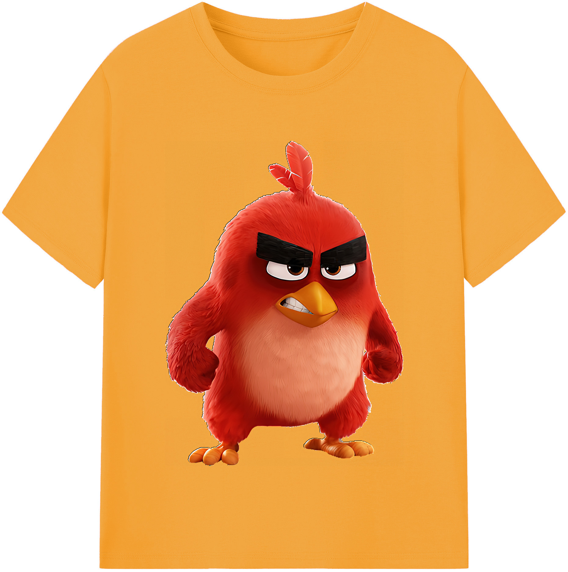 （画像用） Angry Birds アングリーバード 綿100％半袖Tシャツ（フロントプリント）